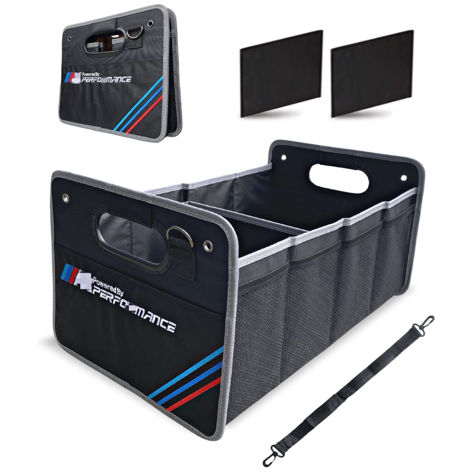 AUTO.WORLD Adjustable Trunk Organizer - Waterproof 600D Oxford Fabric Collapsible Car Storage for SUV, Sedan & Travel | Perfect for Road Trips, Grocery Shopping & Sports Equipment