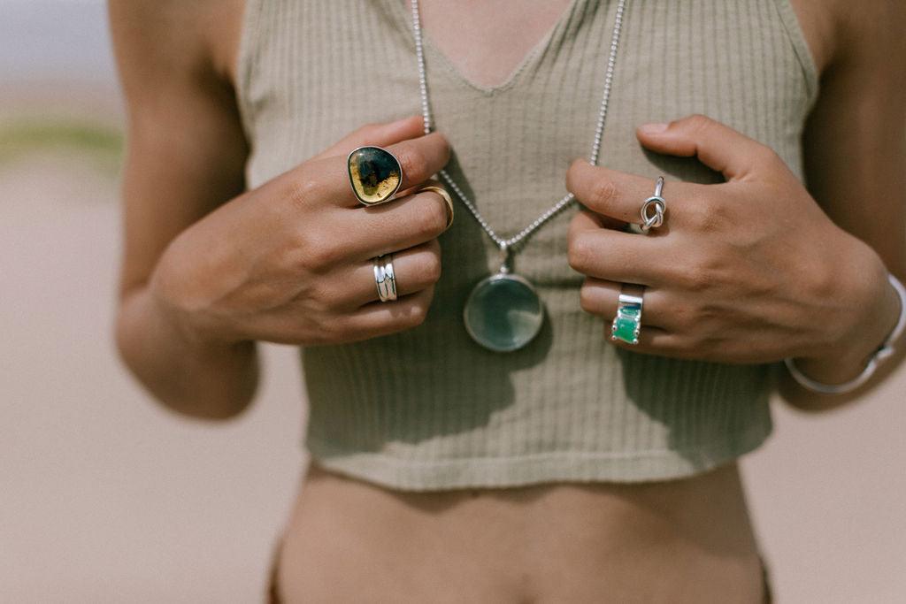 3 Wish Silver, Copper and Brass Stackable Rings Set for Women - Elegant Boho Jewelry for Everyday Wear, Gift Giving and Special Occasions