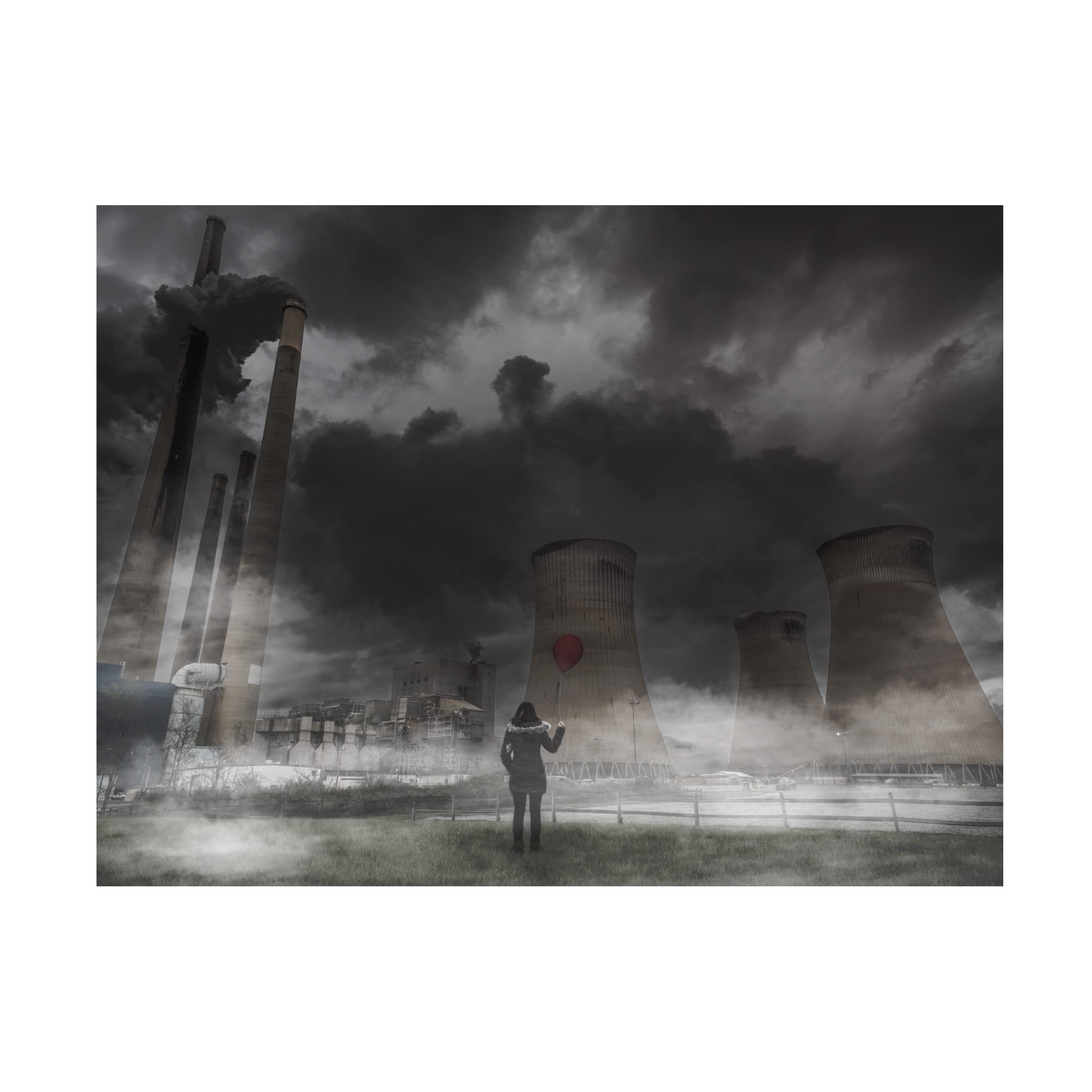 Trademark Fine Art 'Dark Times' Canvas Wall Art by Tom Olson - Modern Abstract Painting for Living Room, Bedroom & Office Decor
