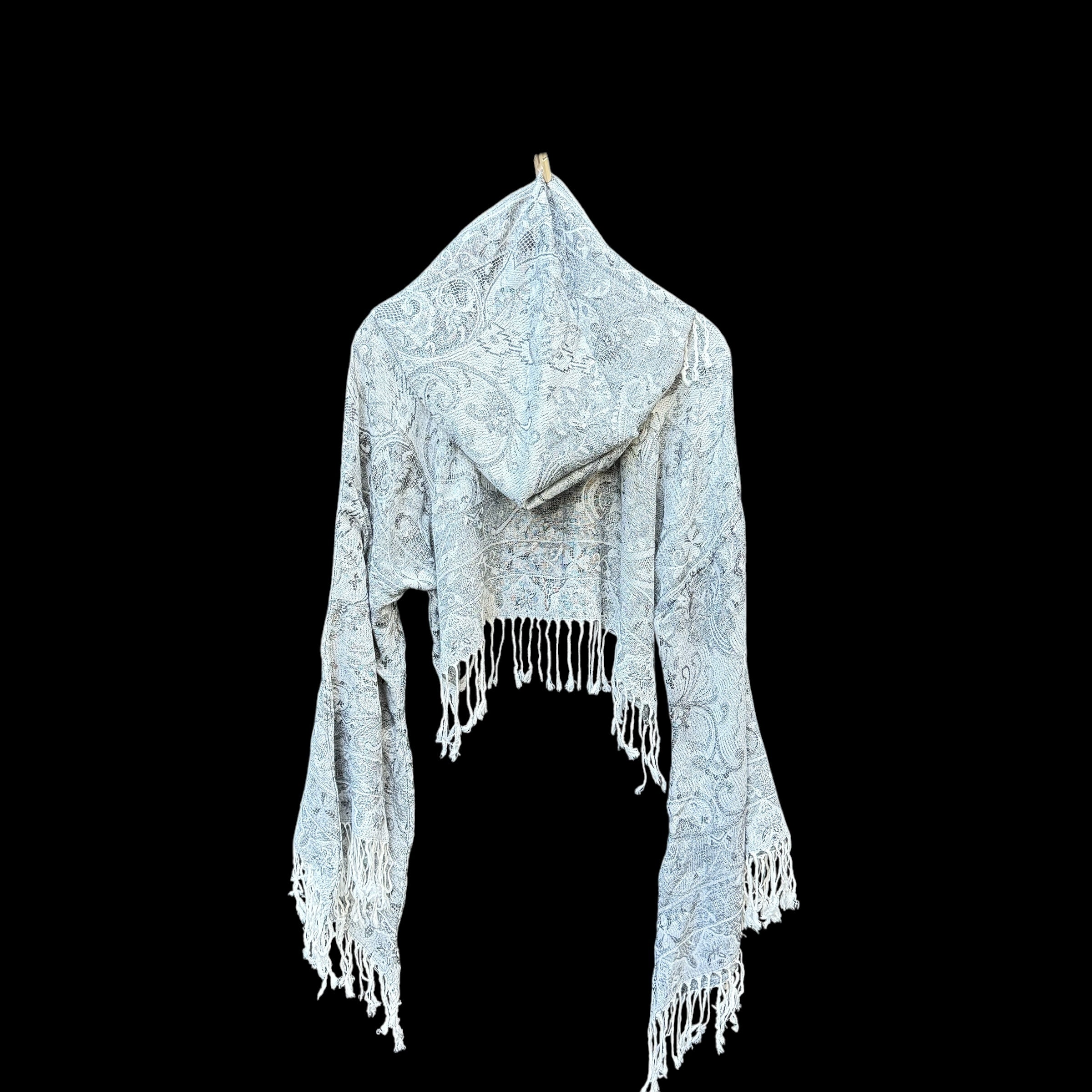 Butterfly Bell Top Denim Paisley Floral Print Women's Blouse - Perfect for Casual Outings, Parties & Boho Fashion Styles