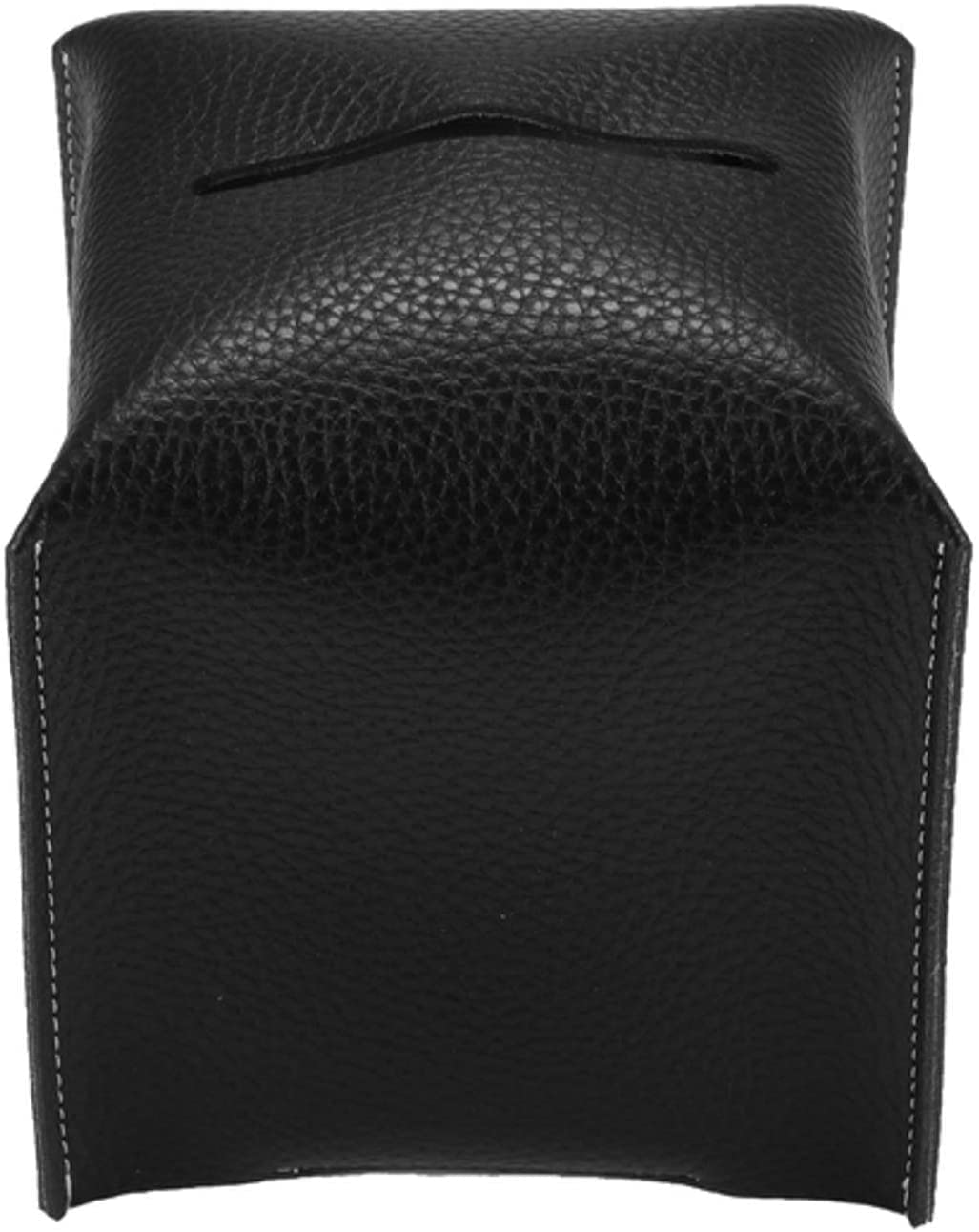 Premium PU Leather Tissue Box Cover - Square Decorative Holder for Bedroom, Living Room & Office | Black Tissue Dispenser Container for Paper Rolls | Home Decor & Gift Idea