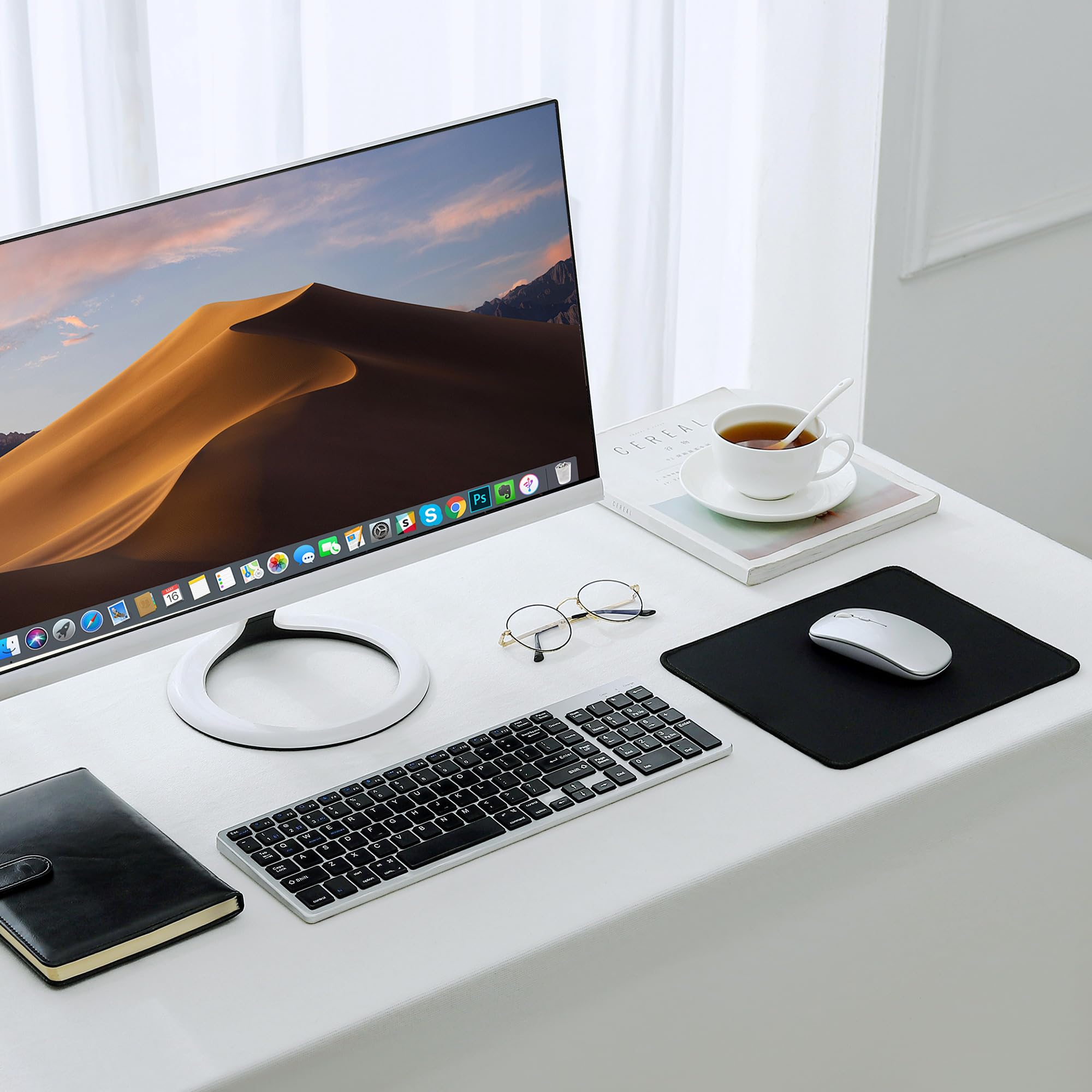 ALOANES Premium Non-Slip Mouse Pad with Stitched Edge - 9.8