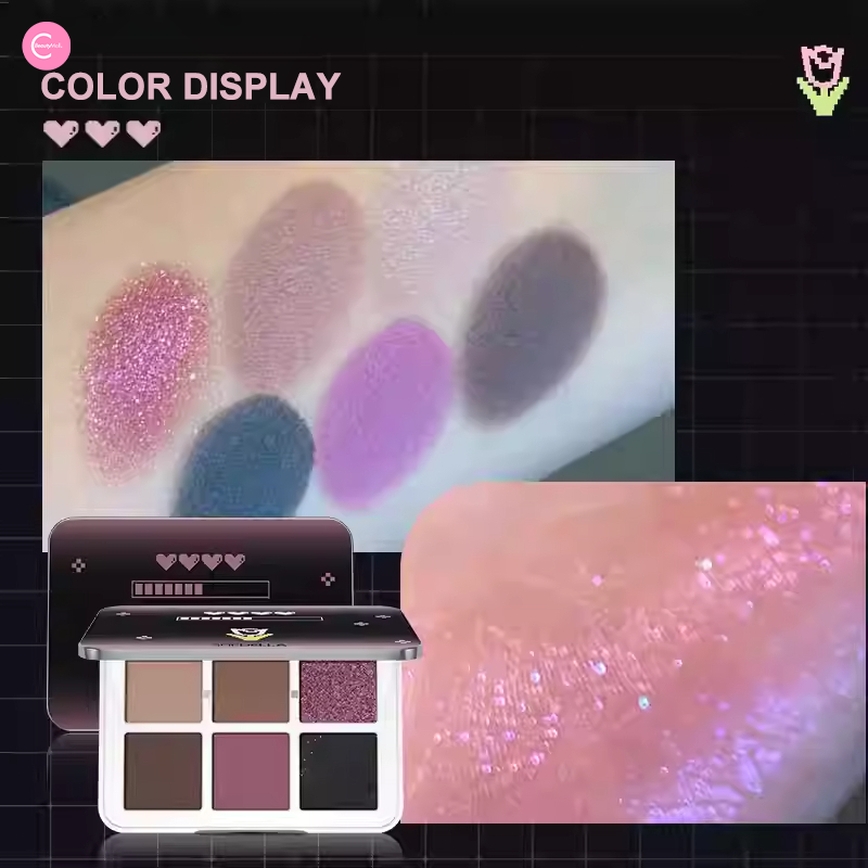 SHEDELLA Romantic 6-Color Eyeshadow Palette - Long Lasting, Highly Pigmented Makeup for Everyday & Party Looks | Perfect for Date Night, Weddings & Special Occasions