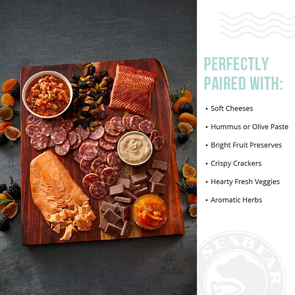 Premium Wild Smoked Salmon Gift Set - SeaBear Pacific Northwest Double-Sided Pillow Pack (10 Count) - Perfect for Holidays, Corporate Gifts & Gourmet Food Lovers