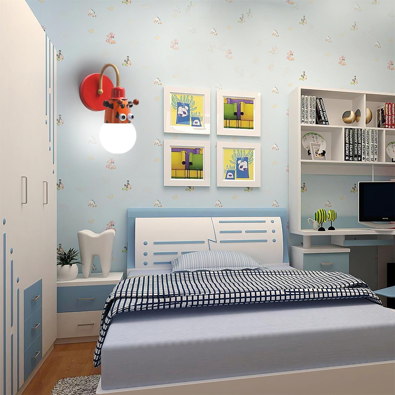 Cute Cartoon Animal Night Light for Kids - Nursery Wall Lamp, Bedroom Decor, Baby Room Lighting for Sleep & Relaxation