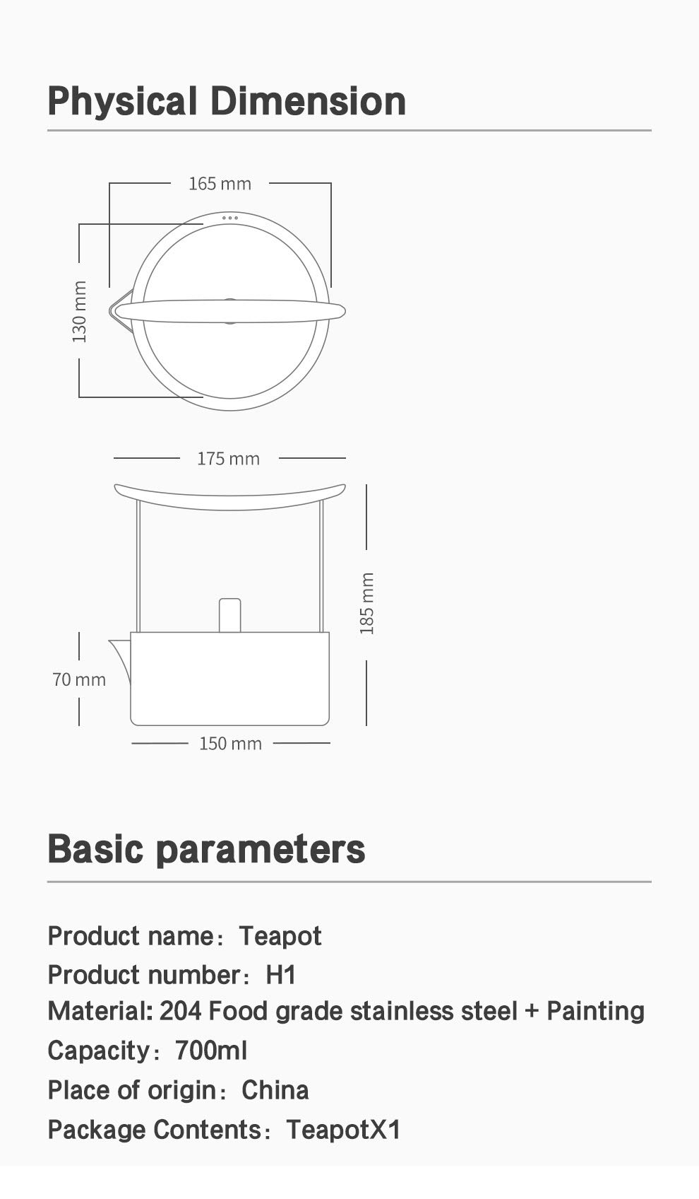700ml 304 Stainless Steel Tea Kettle with Heat-Resistant Lid - Electric Stovetop Safe Water Boiler for Home, Office & Camping Use - Perfect for Making Tea, Coffee & Instant Meals