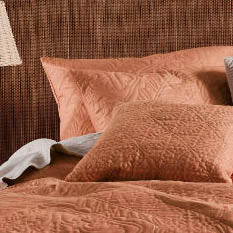 Linen House Isadora Quilt Cover Set in Brandy - Luxury Bedding for Master Bedrooms & Guest Rooms - Soft & Breathable Cotton Quilt Cover for All Seasons