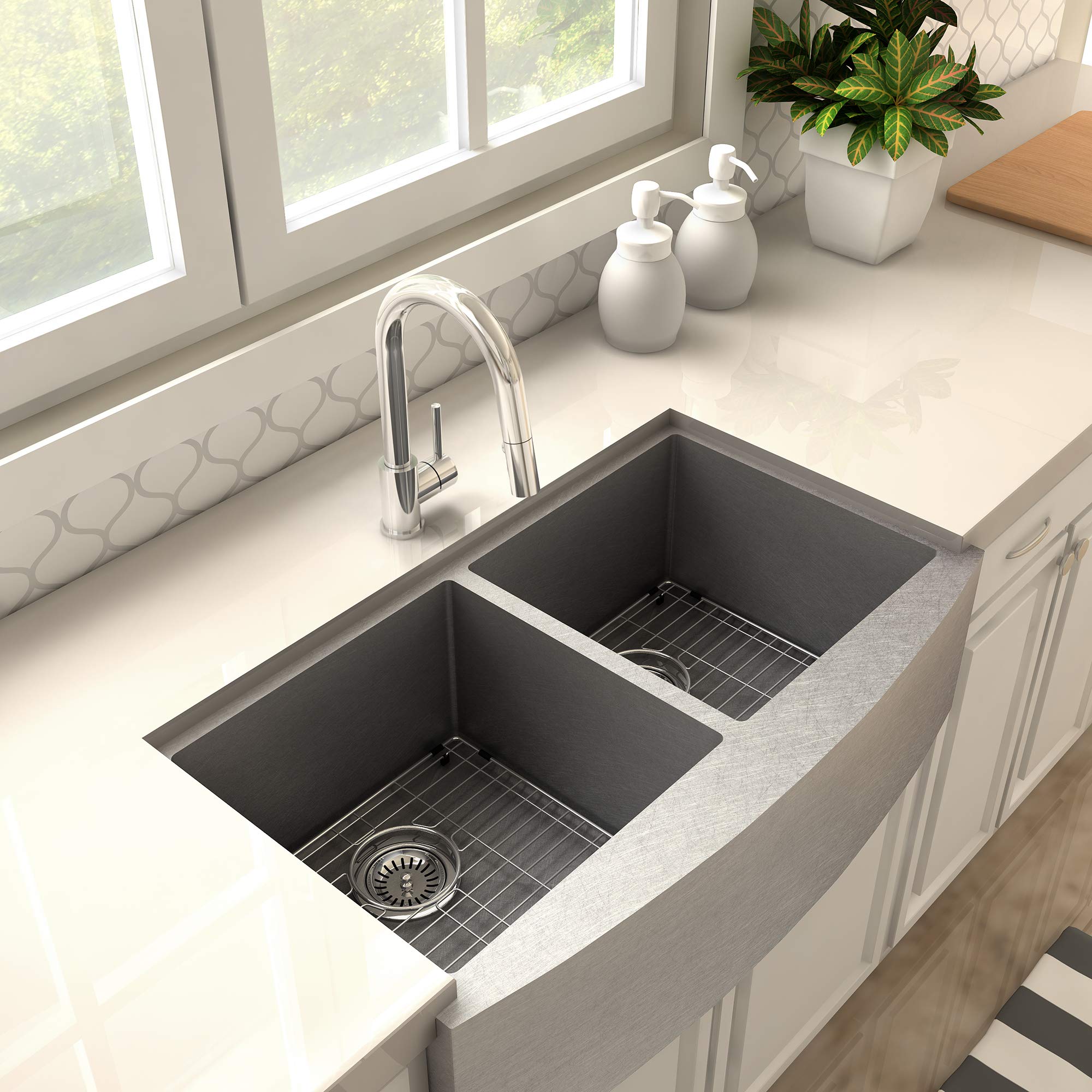 ZLINE Dante Chrome Kitchen Faucet - Modern Pull-Down Sprayer Faucet with High Arc Spout (Model 11-0130-CH) - Perfect for Contemporary Kitchens & Easy Dishwashing