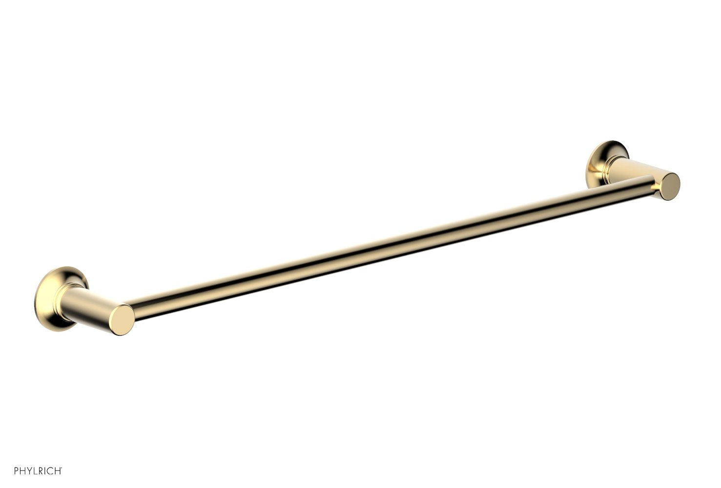 HEX MODERN 24-Inch Brushed Nickel Towel Bar - 50171 - Bathroom Towel Rack for Modern Homes, Spa, and Hotel Use