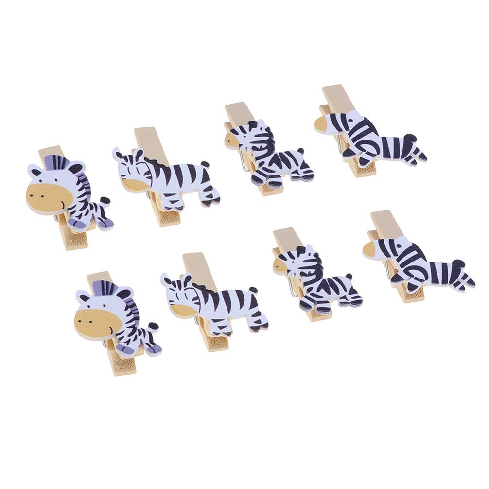 PRETYZOOM 40 Pcs Wooden Decorative Clothespins - Mini Paper Clips for Photos, Notes, Crafts & Clothesline - Cute Cartoon Design Scooter Accessories for Adults - Perfect for Home Office, Scrapbooking & DIY Projects