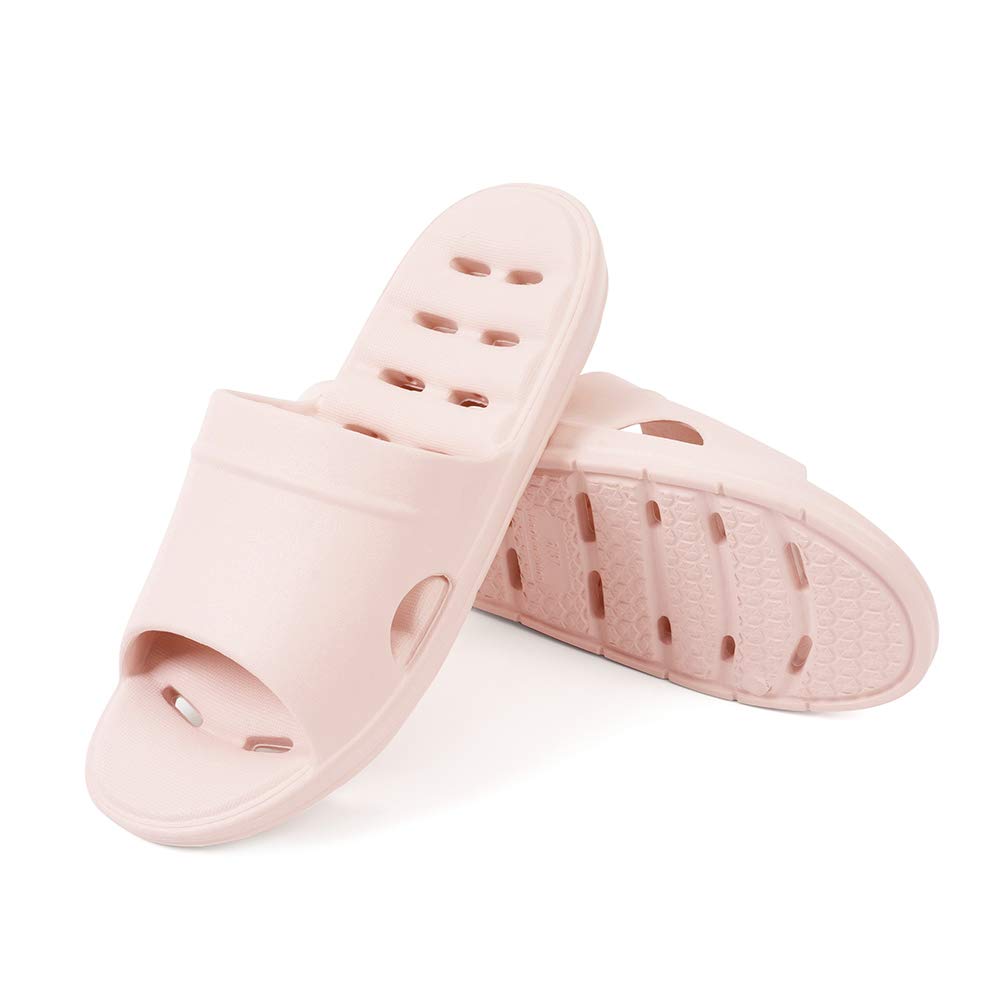 Luffymomo Women's Non-Slip Shower Sandals with Drainage Holes - Comfortable Bathroom Slippers for Spa, Pool & Home Use