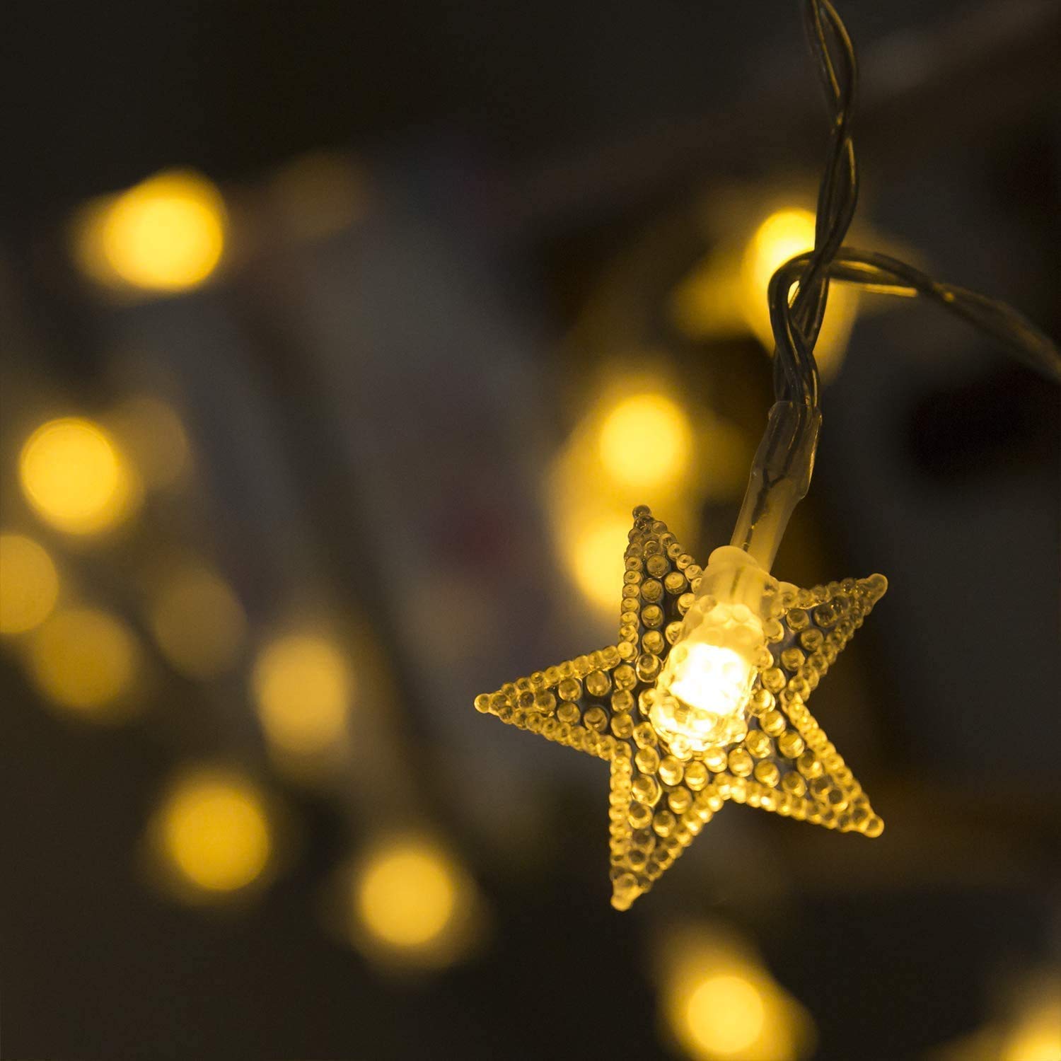 10 LED Star String Lights - 3.5m for Home & Christmas Decor