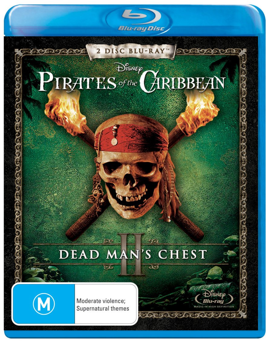 Pirates of The Caribbean Dead Man's Chest DVD | Johnny Depp Adventure Movie | Perfect for Movie Nights & Halloween Costume Parties
