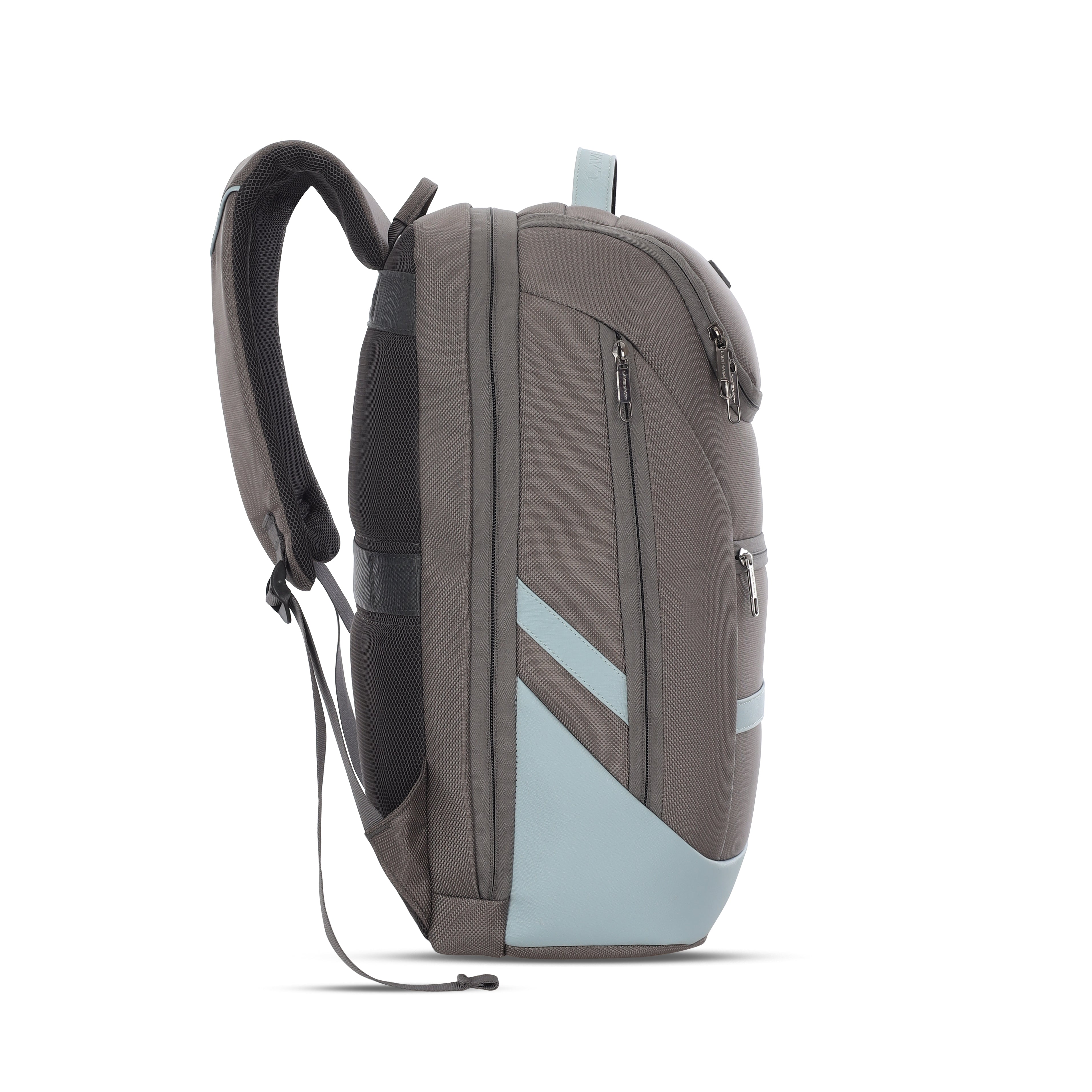 Lavie Sport Emperor 24L Anti-Theft Laptop Backpack for Men & Women - Waterproof Travel Backpack with USB Charging Port, Grey & Blue - Perfect for Work, School, College & Business Trips