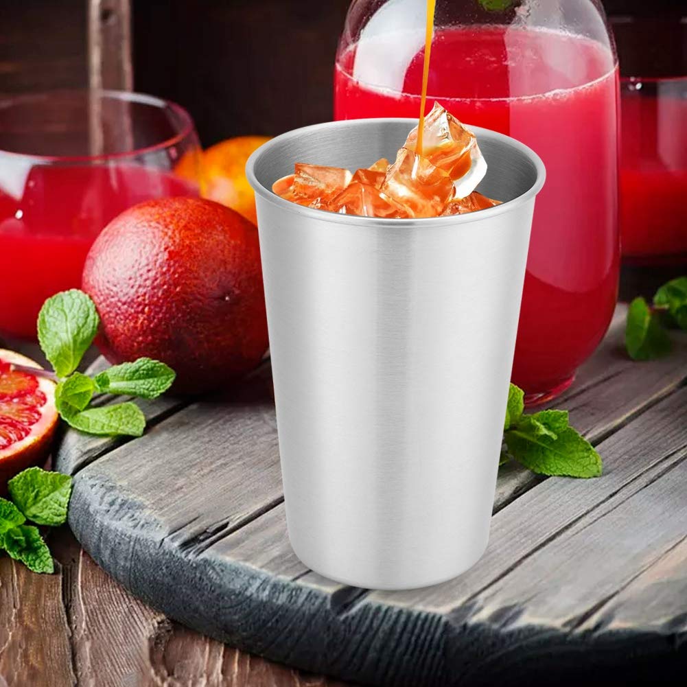 Premium Stainless Steel Milkshake Cup with Lid - Insulated Metal Tumbler for Kids, Camping, Travel - Perfect for Smoothies, Juice, Beer & Cold Drinks - BPA-Free, Durable & Portable