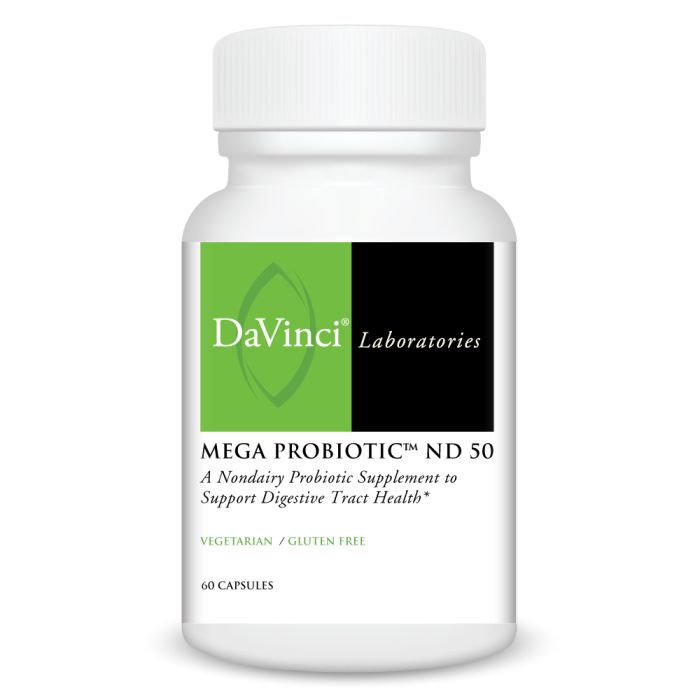 Davinci Labs Mega Probiotic™ ND 50 - 50 Billion CFU Probiotic Supplement for Gut Health & Immune Support - Supports Digestion & Gut Flora Balance - Perfect for Daily Wellness Routine & Travel