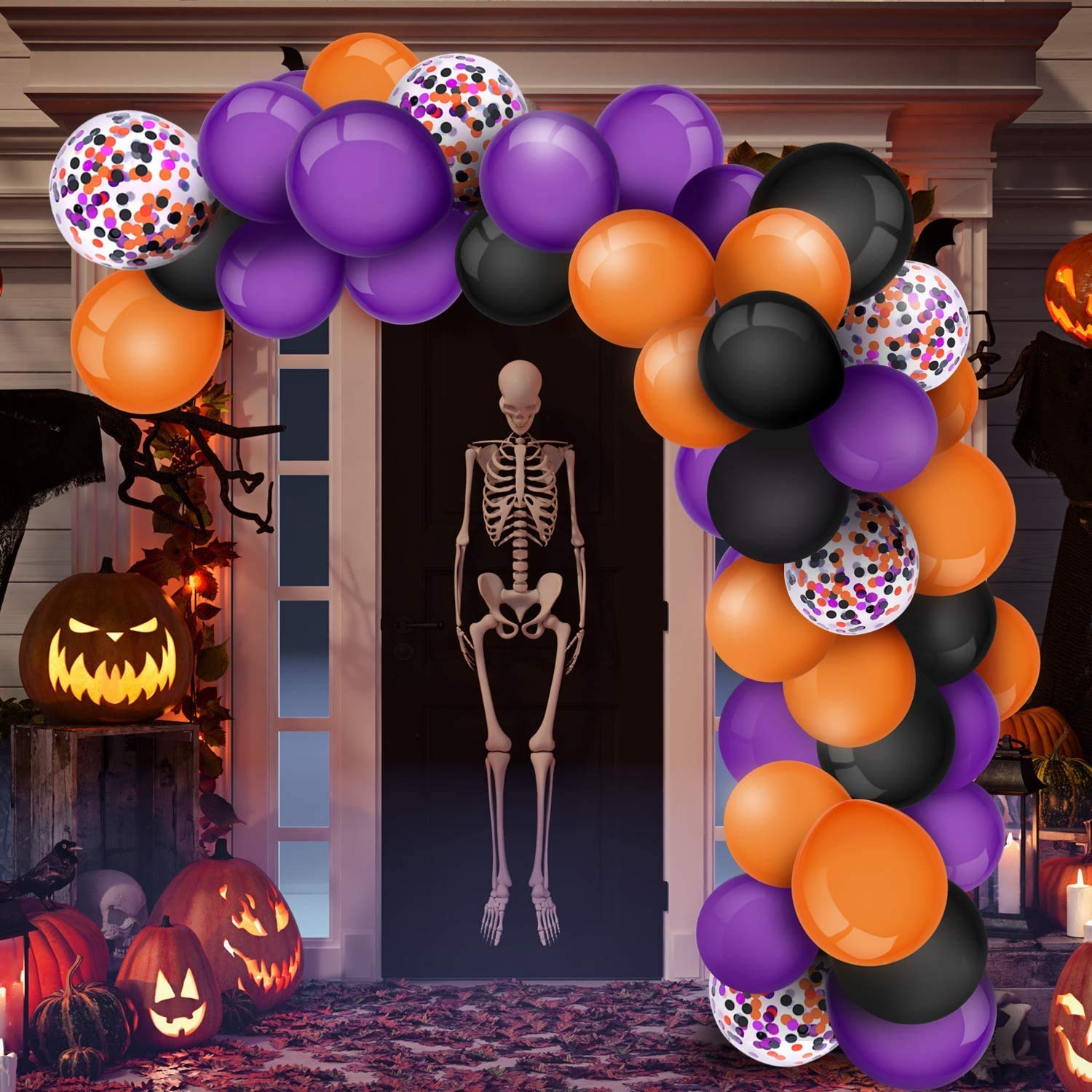 100-Piece Halloween Balloon Set - 12