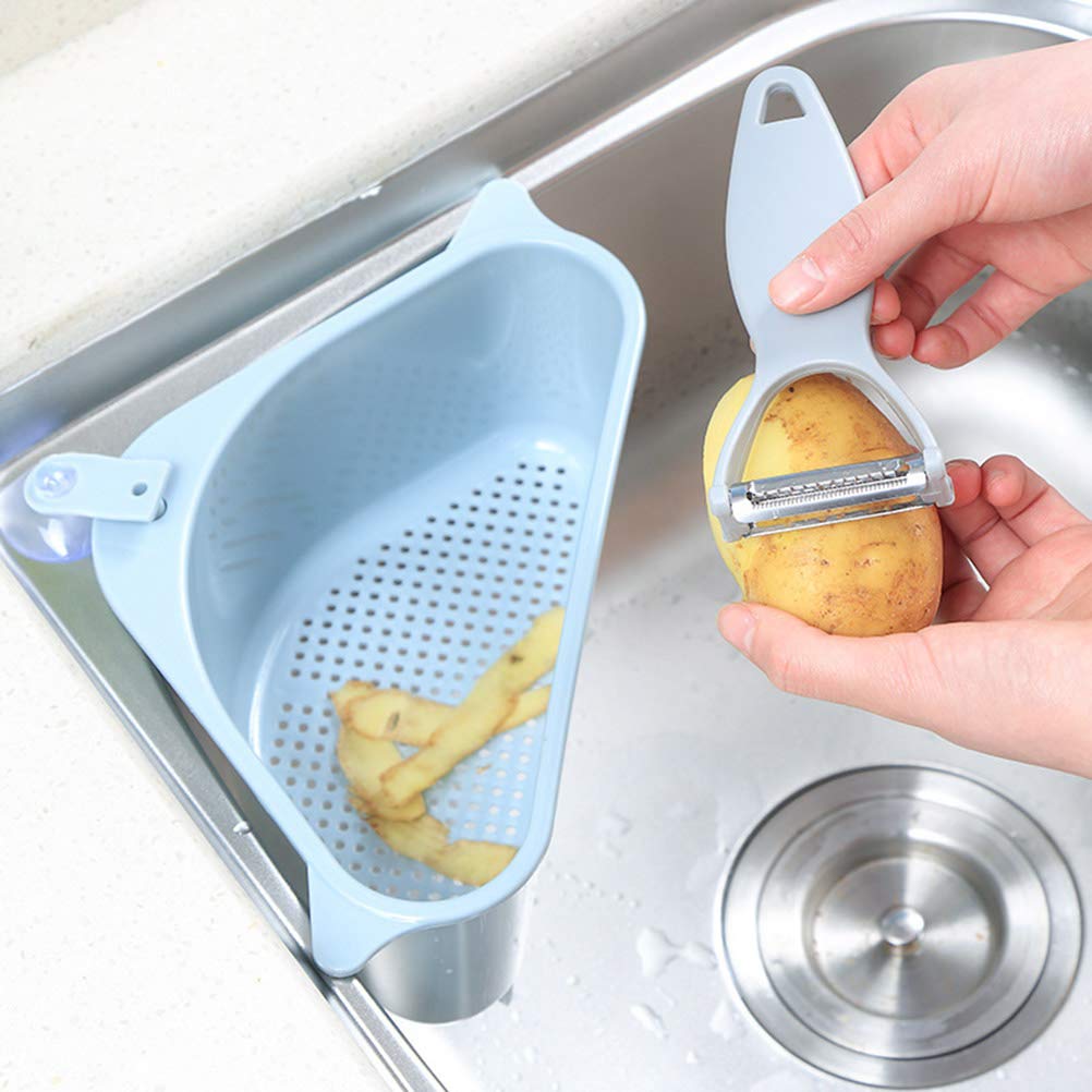 Stainless Steel Sink Storage Basket with Suction Cups - Organize Kitchen Utensils, Sponges & Cleaning Supplies - Perfect for Under Sink, Bathroom, and Cabinet Organization