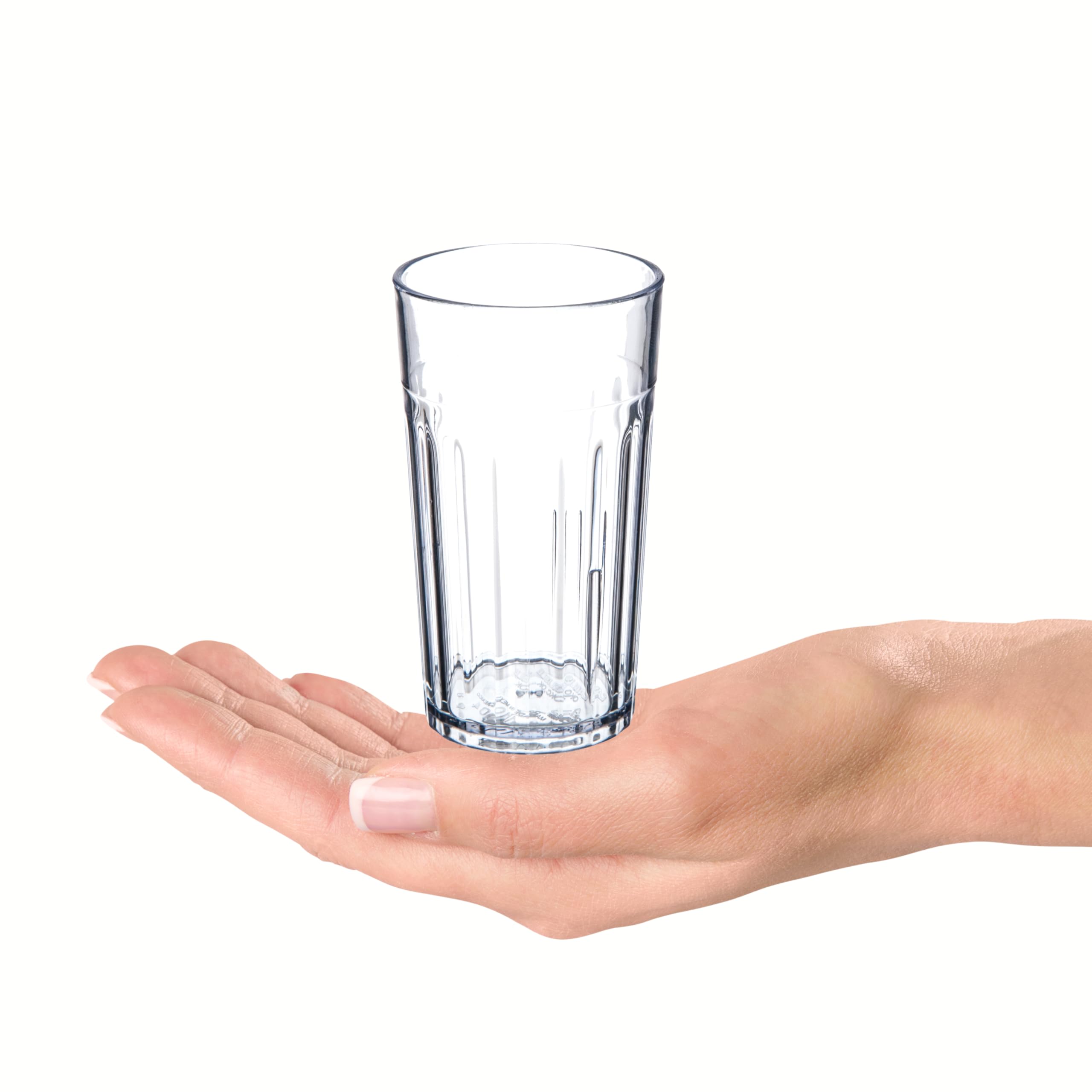 Carlisle 4.2 oz Clear Plastic Bistro Tumblers - Bulk Pack of 144 - Durable Restaurant & Catering Drinkware for Commercial Kitchens, Cafes, and Buffet Service