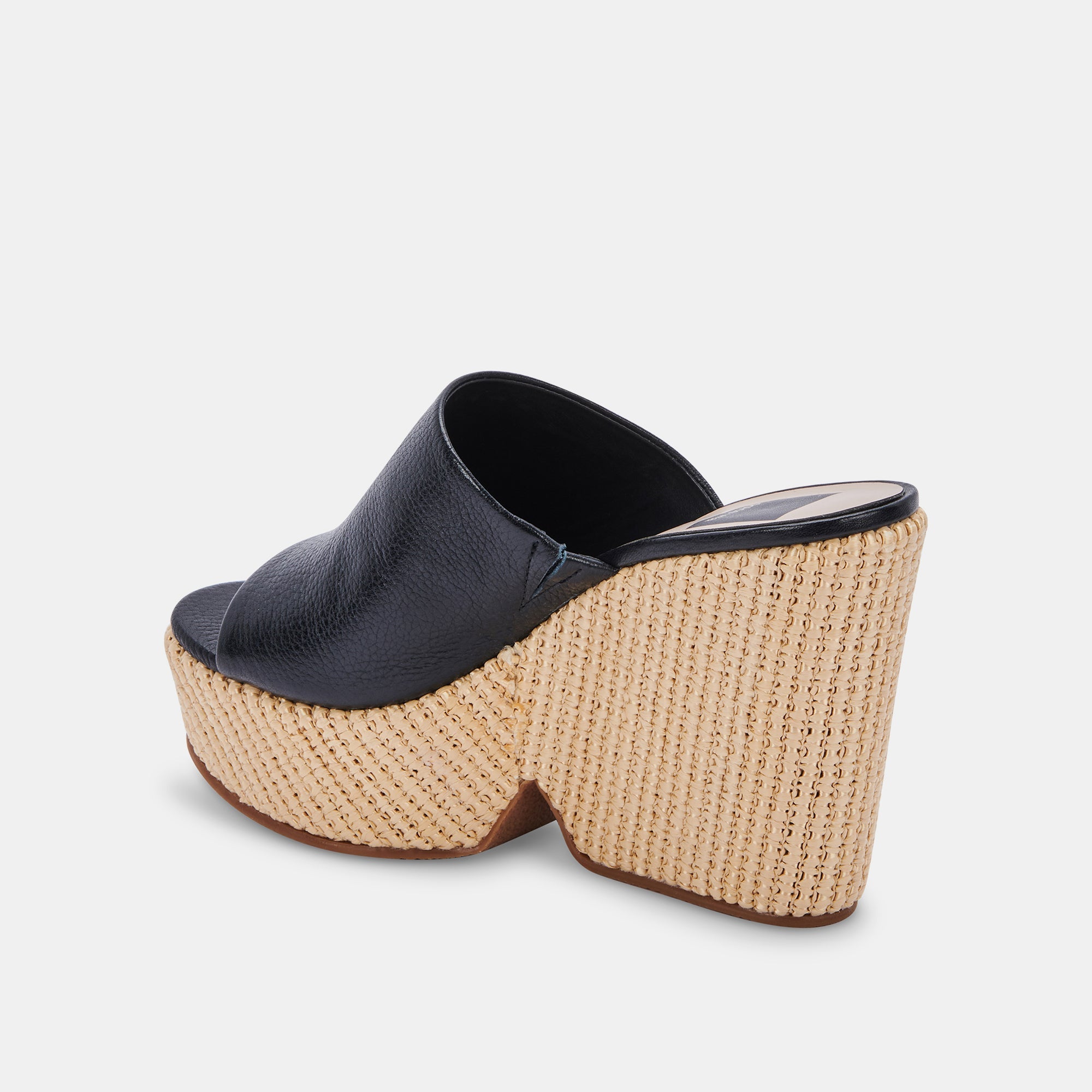 GILMA Women's Black Leather Wedge Sandals - Comfortable & Stylish for Summer, Casual Outings & Beach Wear