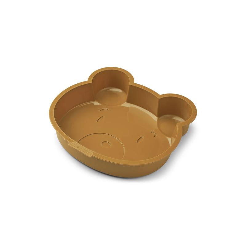 LIEWOOD Amory Silicone Cake Pan - Non-Stick Bear Shaped Baking Mold for Golden Caramel Cakes, Cupcakes & Desserts | Perfect for Birthday Parties, Baby Showers & Holiday Baking