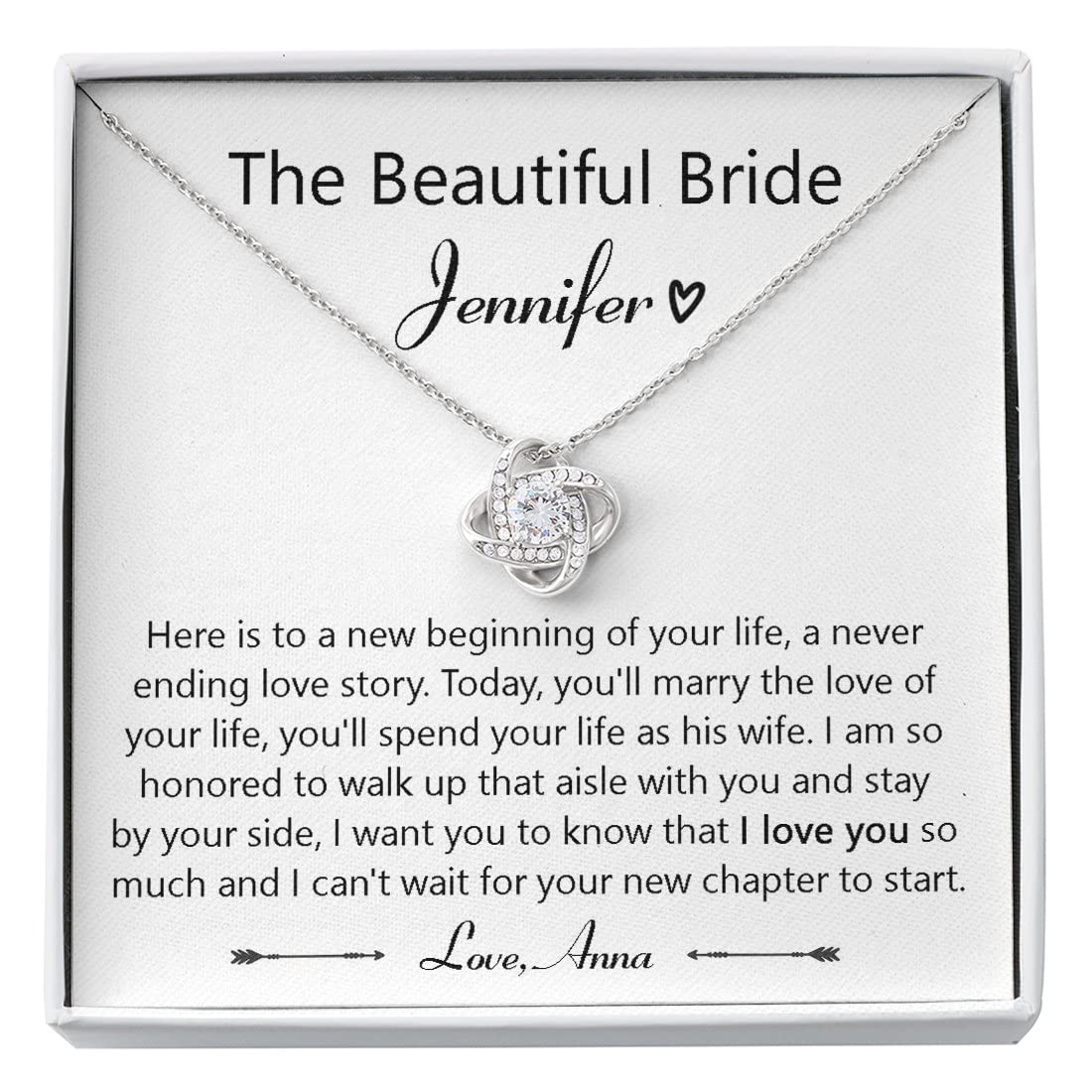 Elegant Wedding Necklace for Bride - Perfect Bridesmaid Gift, Best Friend Present, Jewelry for Special Day | Ideal for Wedding Ceremony, Bridal Shower & Anniversary