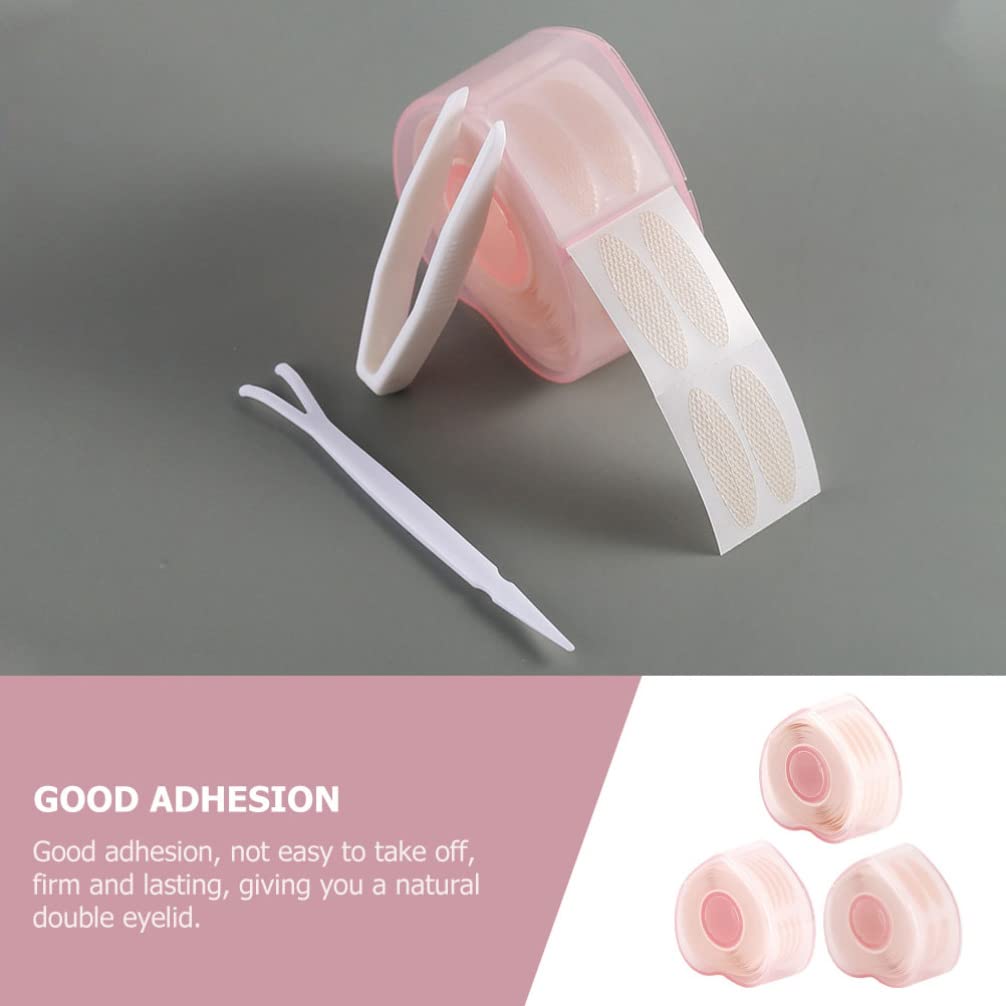 FOMIYES 3 Rolls Double Eyelid Stickers - Invisible Fiber Eyelid Tape, Double Sided Sticky Eye Strips for Asian Monolid & Hooded Eyes | Perfect for Makeup, Cosplay & Everyday Natural Look