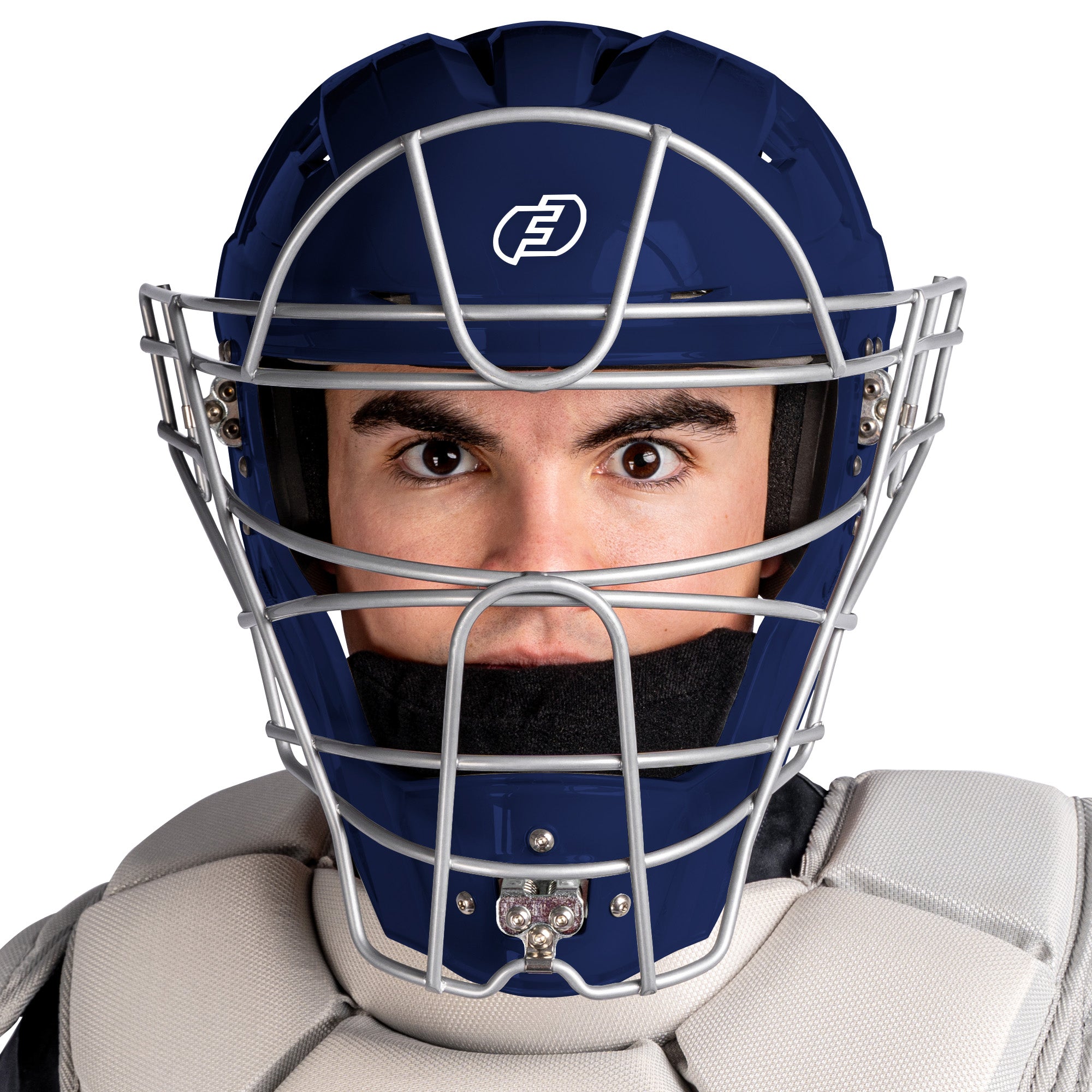 FORCE3 Defender Catcher's Helmet - NOCSAE Certified Baseball Catcher Gear for Maximum Protection | Perfect for Youth & Adult Baseball, Softball Games & Training Sessions