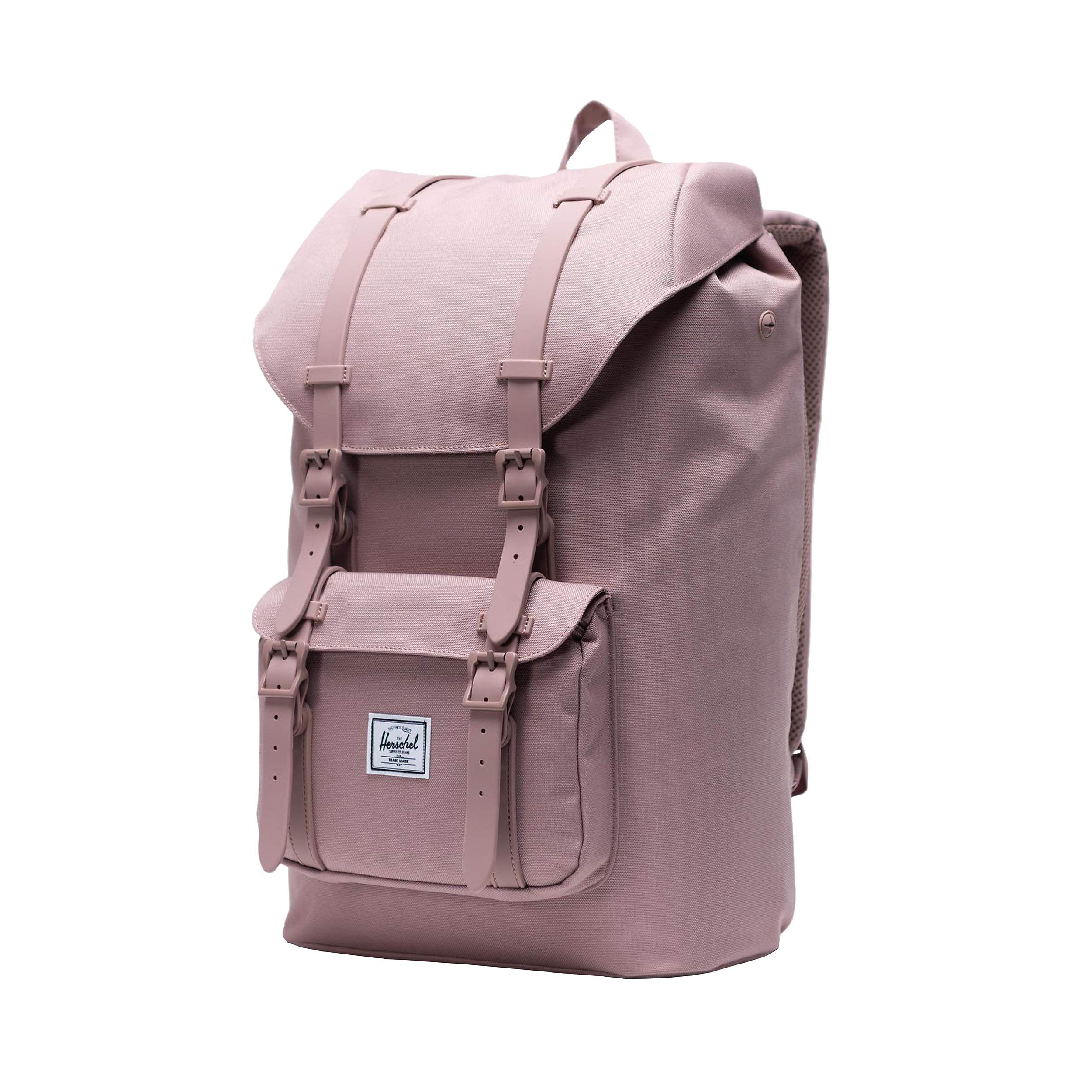 Herschel Little America Laptop Backpack - 17L Mid-Volume Water-Resistant Travel & School Backpack for Men & Women (Ash Rose) - Perfect for Commuting, College & Business Trips