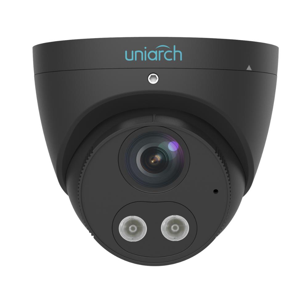 Uniarch 8MP HD Smart Security Camera with Light & Sound Alarm, Fixed Eyeball IP Camera (Black, Model IPC T1P8 AF28KC B) - Ideal for Home Surveillance, Office Monitoring & Indoor/Outdoor Security