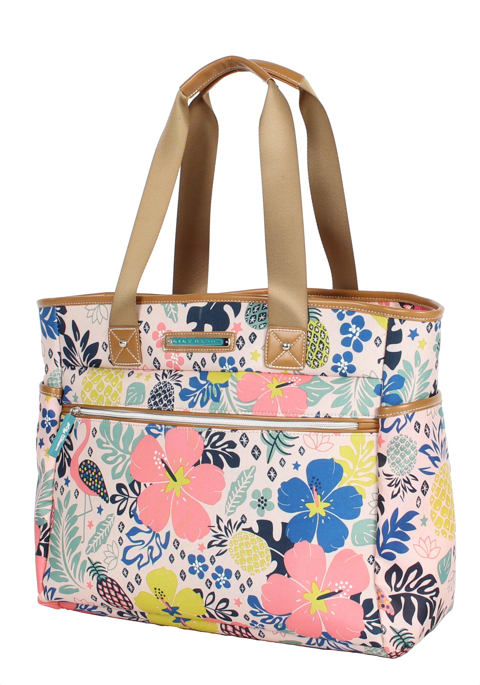 Lily Bloom Floral Print Women's Handbag - Large Capacity Tote Satchel Shoulder Bag for Work, Travel & Everyday Use