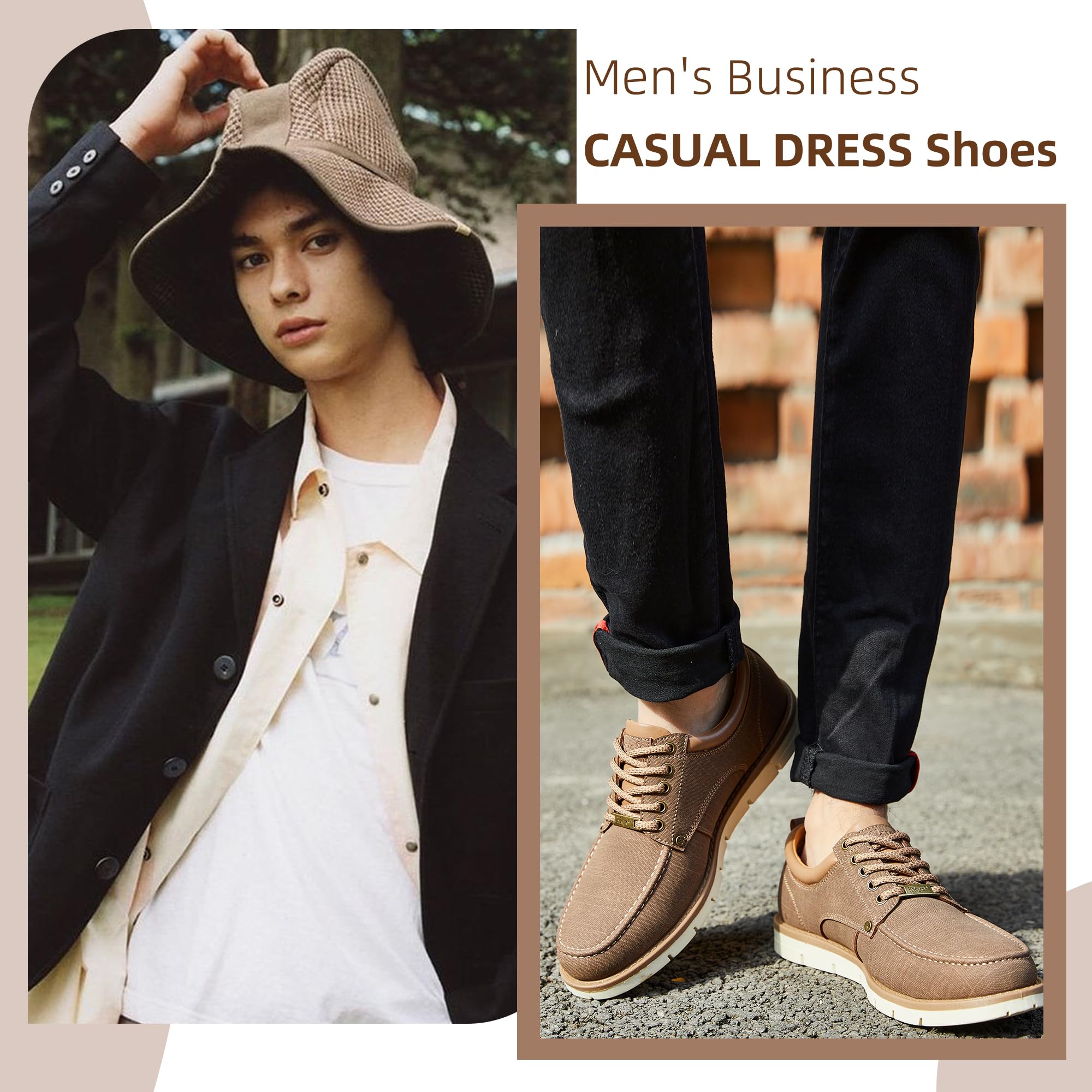 KKYC Men's Comfortable Casual Shoes - Slip On & Lace Up Sneakers for Walking, Work & Everyday Wear