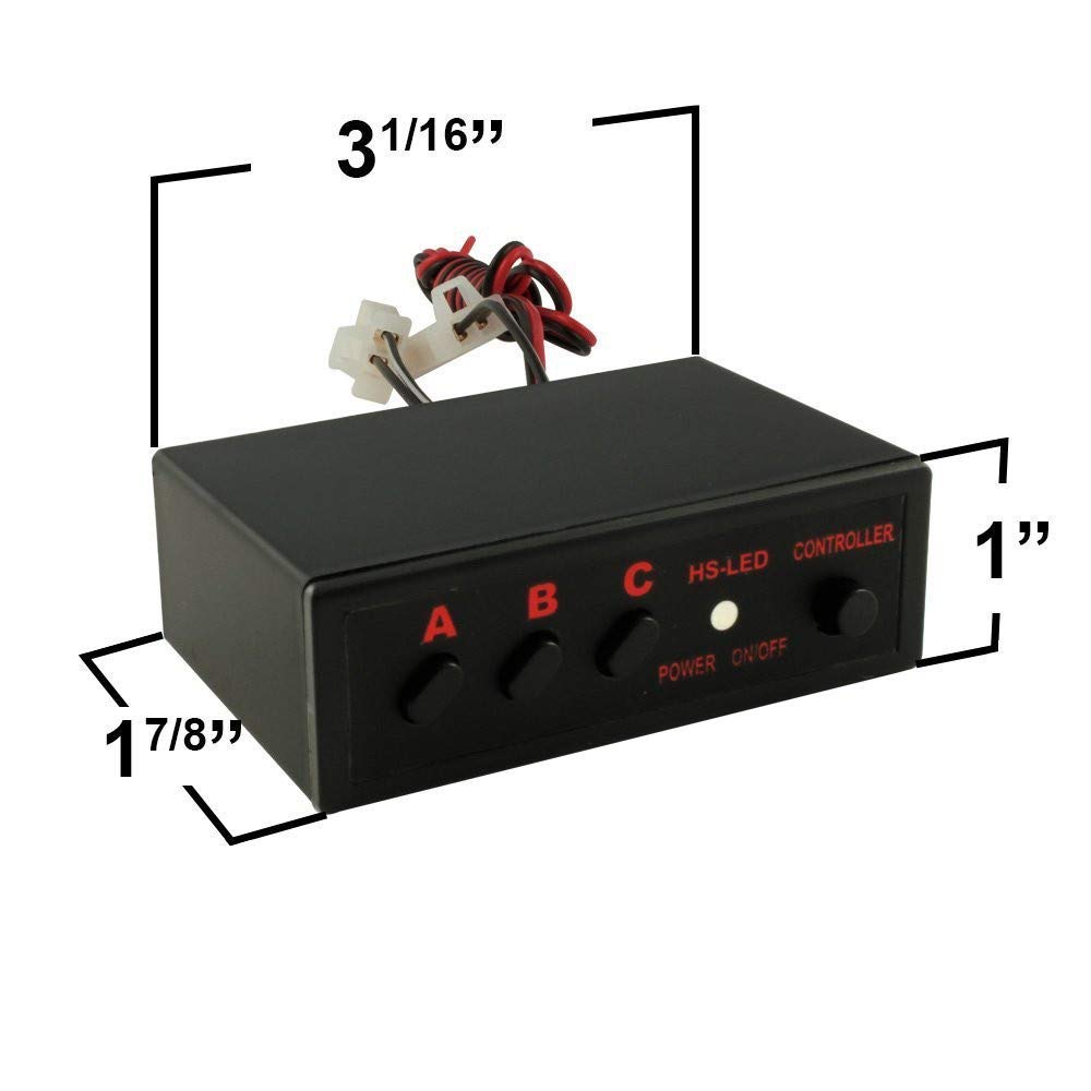 18 LED High Intensity Emergency Strobe Lights - Red/White Hazard Warning Dash Lights for Law Enforcement & Vehicles | Interior Windshield Mount for Police, Security & Roadside Safety