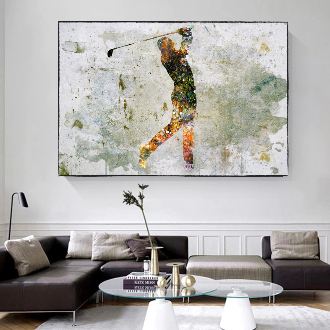 Tiger Woods Canvas Wall Art - Premium Golf Themed Wall Decor for Home, Office & Man Cave - Perfect Gift for Golf Lovers & Sports Fans