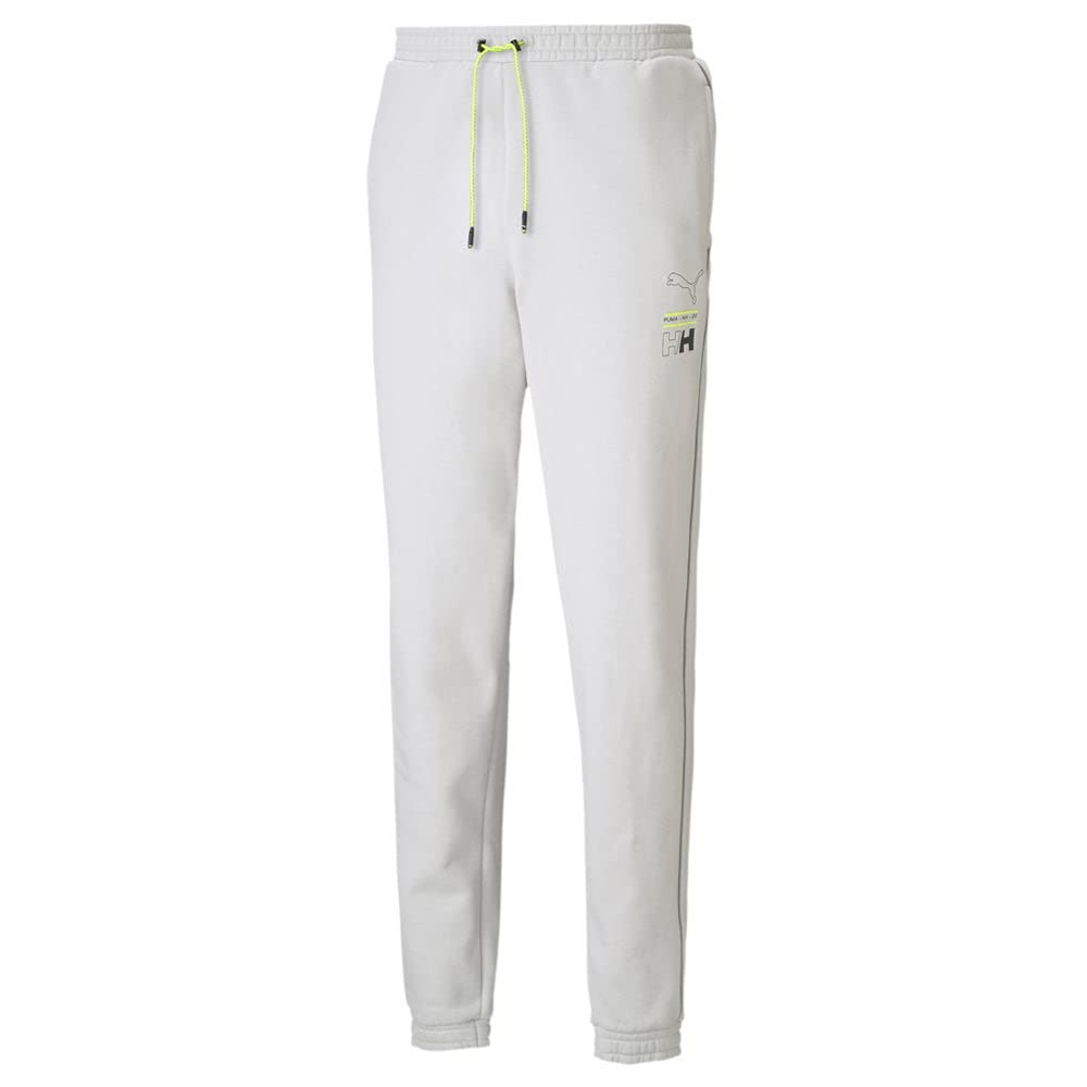 PUMA Men's Drawstring Sweatpants X Helly Hansen - Casual Jogger Pants for Gym, Lounge & Running - Grey Comfortable Athletic Pants for Workout & Everyday Wear