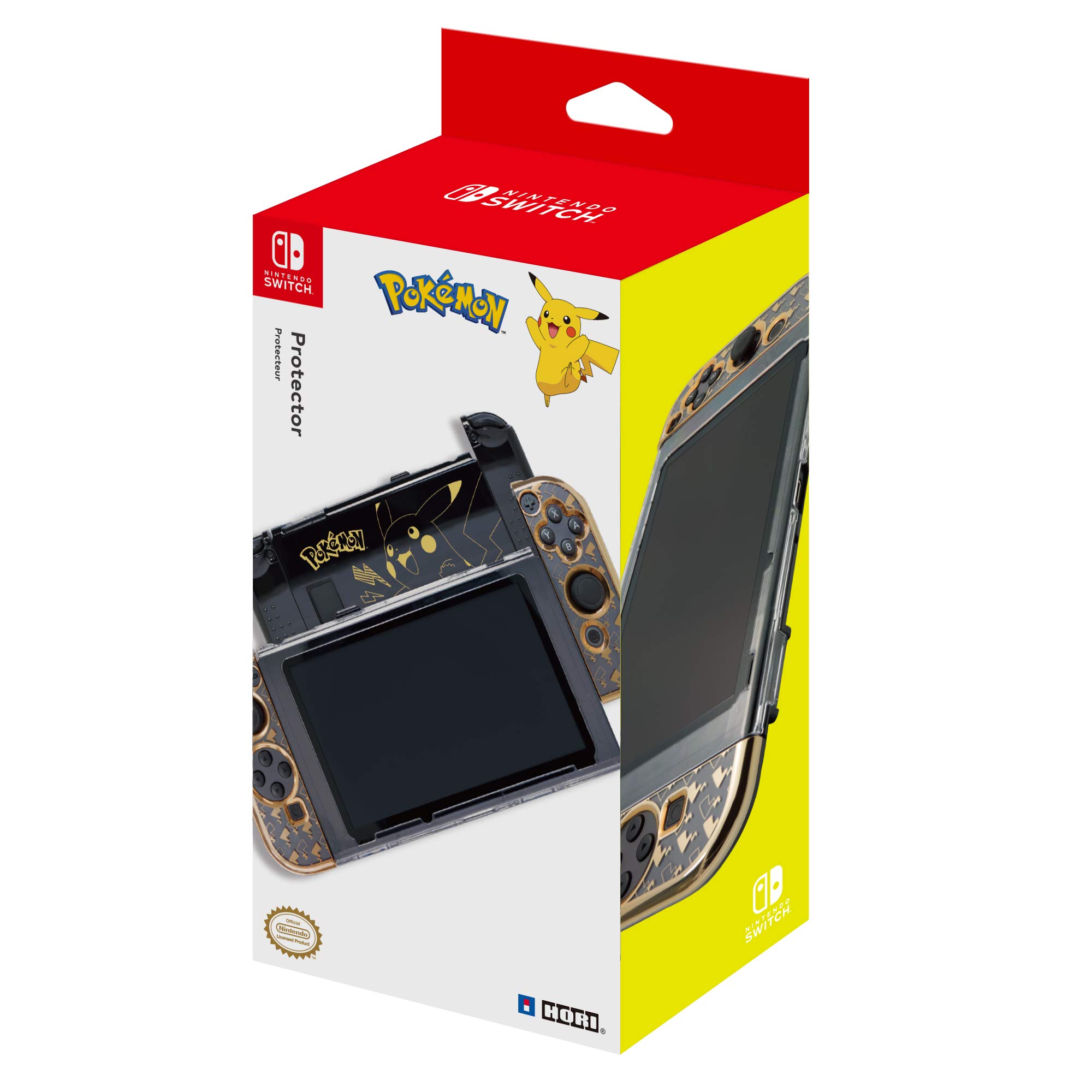 Hori Pikachu Gold Nintendo Switch Screen Protector - Anti-Scratch & Bubble-Free Protection for Switch OLED/Regular (Gaming, Travel, Home Use)