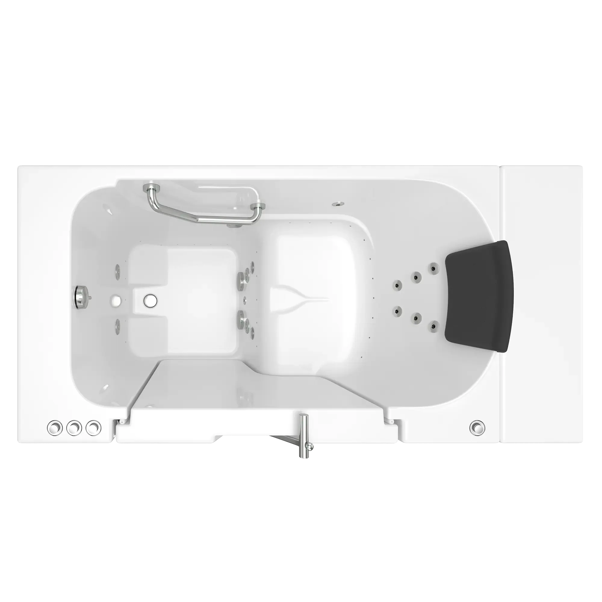 Premium Gelcoat 30 x 52 Inch Walk-In Bathtub with Air Spa & Whirlpool System - Left Hand Drain for Elderly & Mobility Support - Relaxing Hydrotherapy at Home