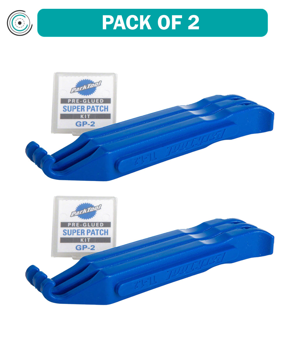 2 Pack Park Tool Tire & Tube Repair Kit - Nylon Tire Levers & Self-Adhesive Patches for Bike, Motorcycle, RV Tires - Emergency Roadside & Home Bicycle Maintenance