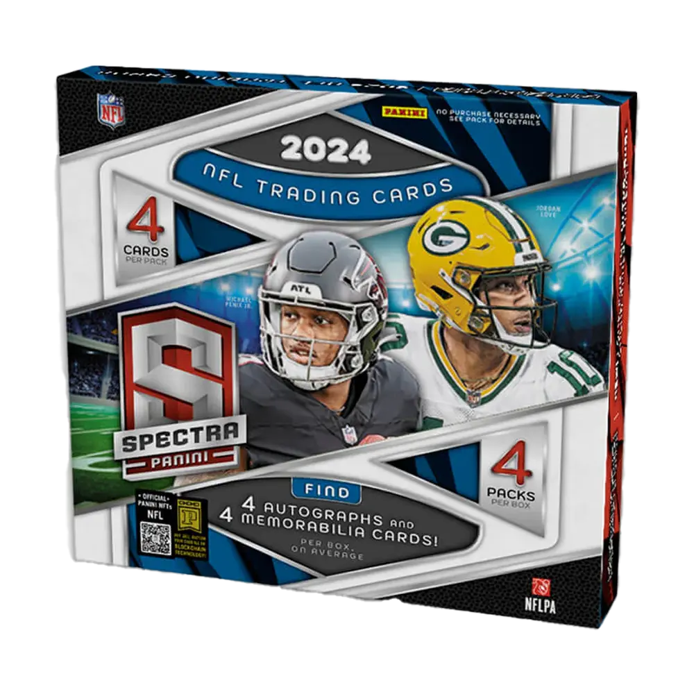 2024 Panini Spectra Football Hobby Box - 24 Packs with Autographs & Memorabilia Cards - Perfect for Collectors & Fantasy Football Fans
