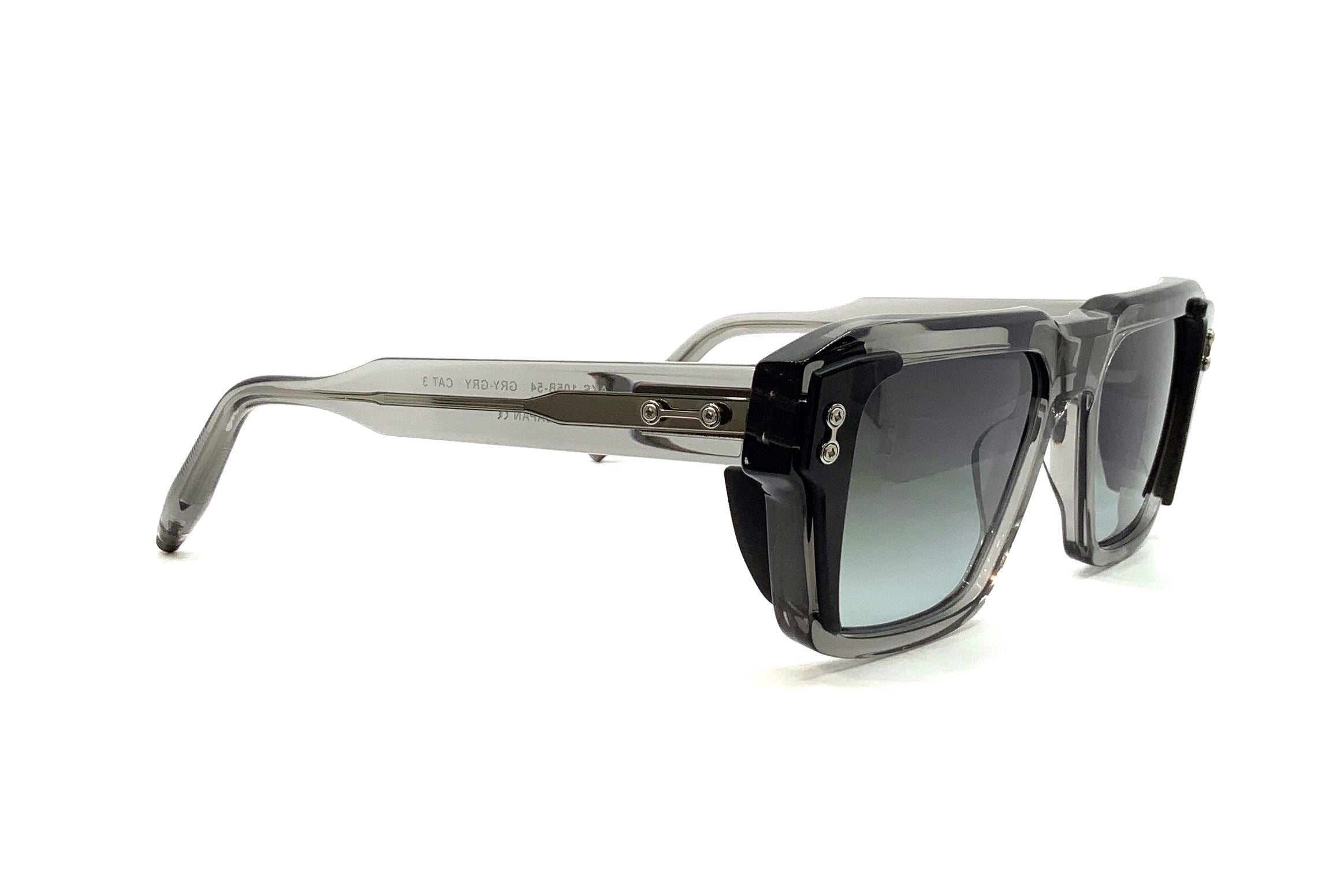 Akoni Hercules Sunglasses - Dark Grey Crystal Lenses with Grey Crystal Side Shields for UV Protection & Fashion | Perfect for Outdoor Sports, Driving & Daily Wear