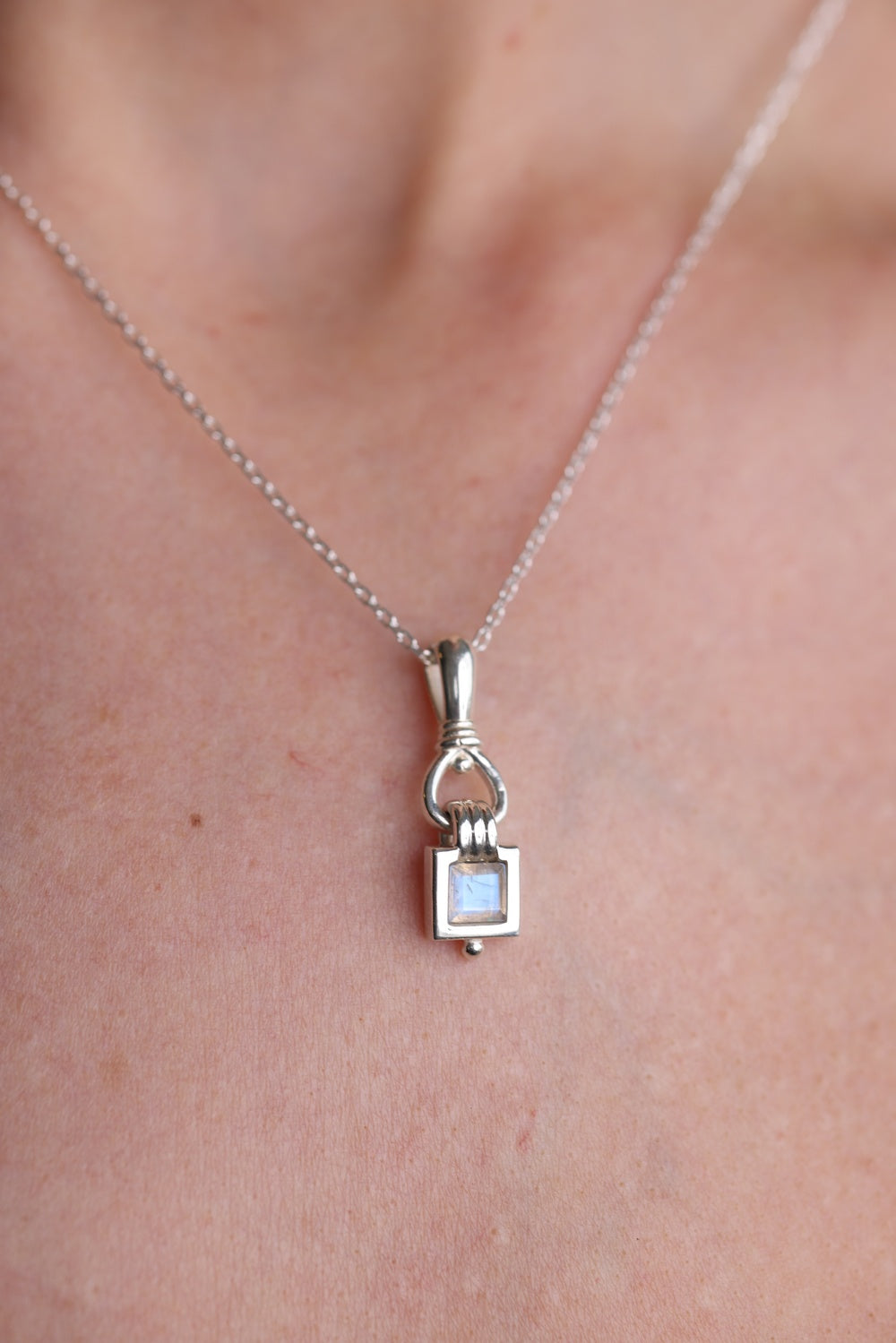 Freya Moonstone Silver Necklace for Women - Elegant Sterling Silver Jewelry Gift for Birthday, Anniversary & Special Occasions | Perfect for Everyday Wear, Date Night & Boho Style Outfits