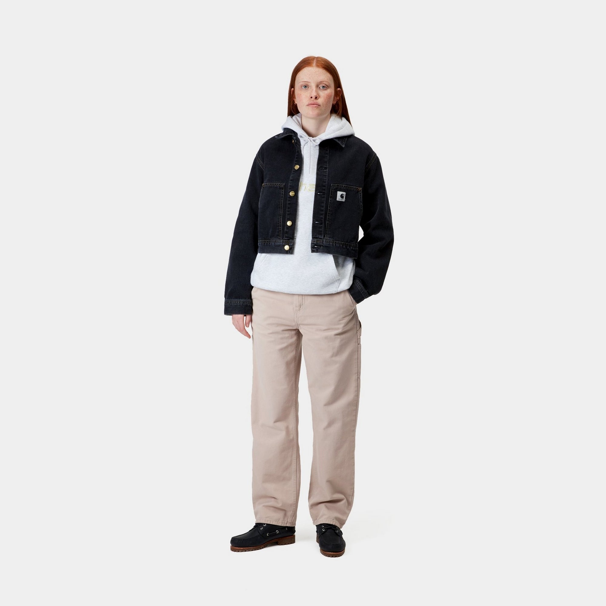 Pierce Pant Straight - Dusky Beige Stone Canvas Women's Trousers | Comfortable Stretch Fabric for Work, Travel & Casual Wear