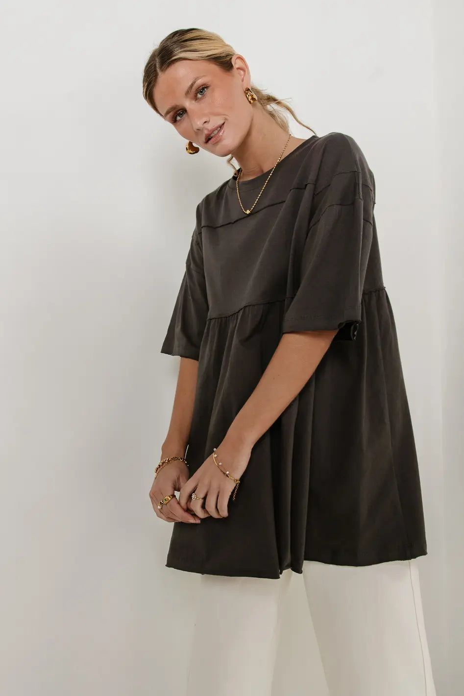 Lennox Mini Dress in Grey - Stylish & Comfortable Women's Casual Dress for Parties, Dates & Everyday Wear