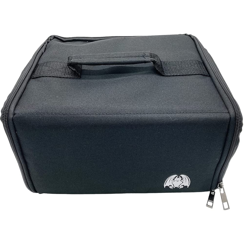 Durable Miniature Carrying Case with Foam Slots - Perfect for 28mm D&D Miniatures Storage | 4-Tray Organizer with Secure Carry Handle | Ideal for Tabletop Gaming, Warhammer, and RPG Accessories