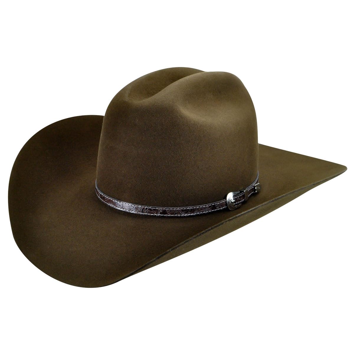 Roderick 3X Cowboy Western Hat for Men - Genuine Leather Wide Brim Cowboy Hat - Western Rodeo Rancher Hat for Outdoor, Rodeo, Country Music Festivals & Ranch Work