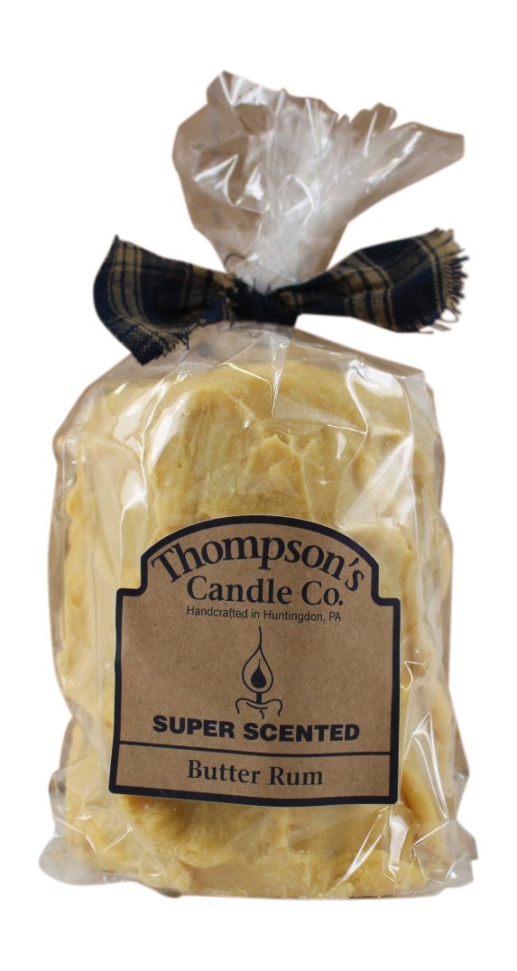 Thompson's Butter Rum Scented Pillar Candle - Handmade Soy Wax Candle for Home Decor, Romantic Dinners & Cozy Evenings