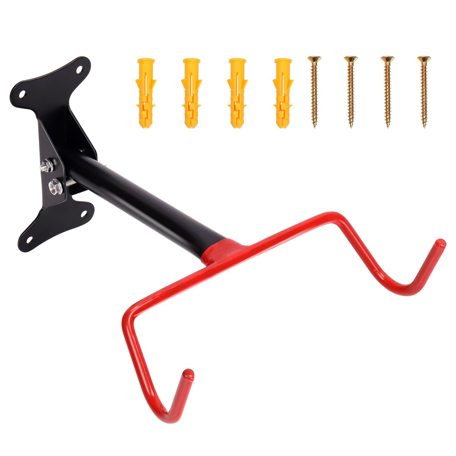Keadic 1 Pack Heavy Duty Foldable Bike Hanger Wall Mount - Adjustable Bicycle Storage Holder for Garage, Indoor, Hybrid, Road & Mountain Bikes | Perfect for Space-Saving Bike Organization in Small Apartments & Garages