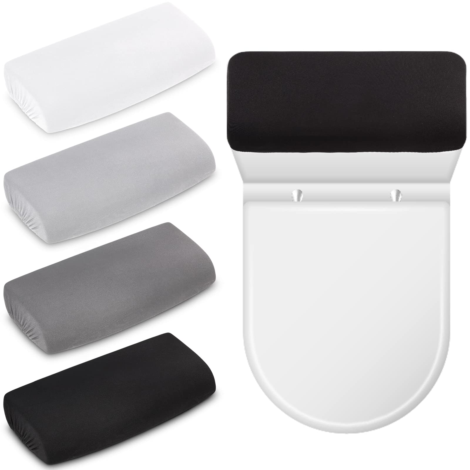 Hoolerry 4-Piece Elastic Toilet Tank Lid Covers - Waterproof Bathroom Decor Accessories for Toilet Top Replacement (Multicolor) - Perfect for Home, Hotel & Restroom Decoration
