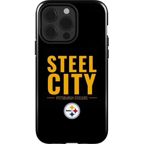 Officially Licensed NFL Pittsburgh Steelers Team Motto Impact Phone Case for iPhone 15 Pro - Durable Protection with Stylish Design - Perfect for Football Fans & Game Day