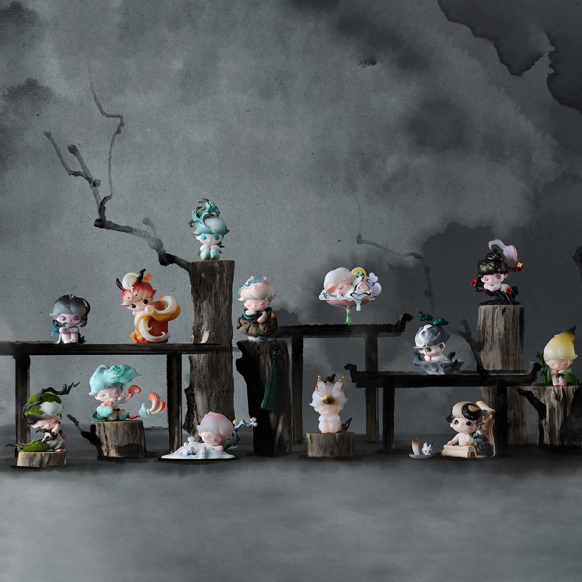 Dimoo Stories in the Cup Series Collectible Figures - Cute Blind Box Toys for Display, Gift Giving & Anime Collection